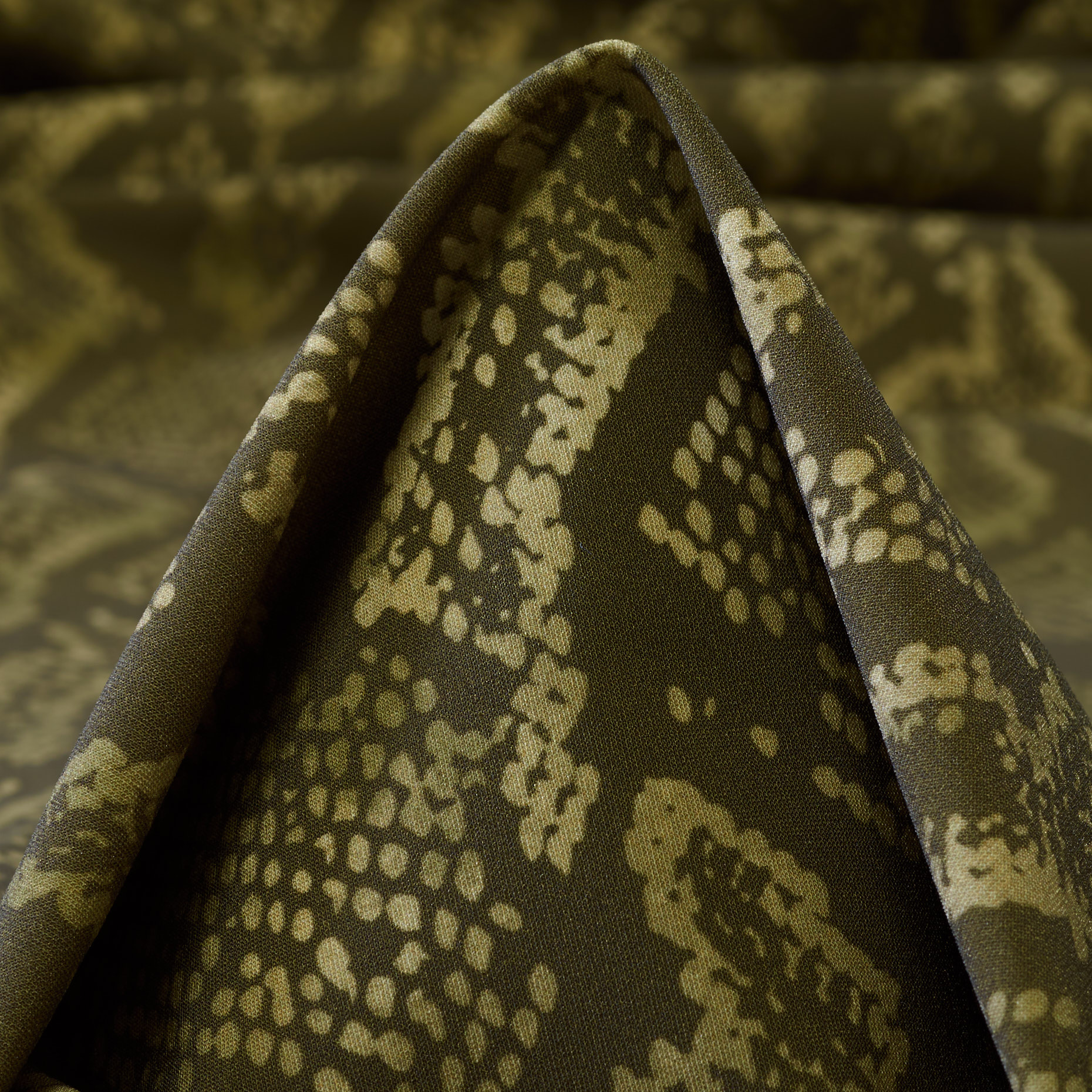 Techno Jersey, Animalier, Alta Elasticità, Burnt Olive (F000041351)