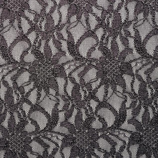 LACE, POLYAMID, FLORAL, BRUSHED NICKEL (F000027936) - Texture