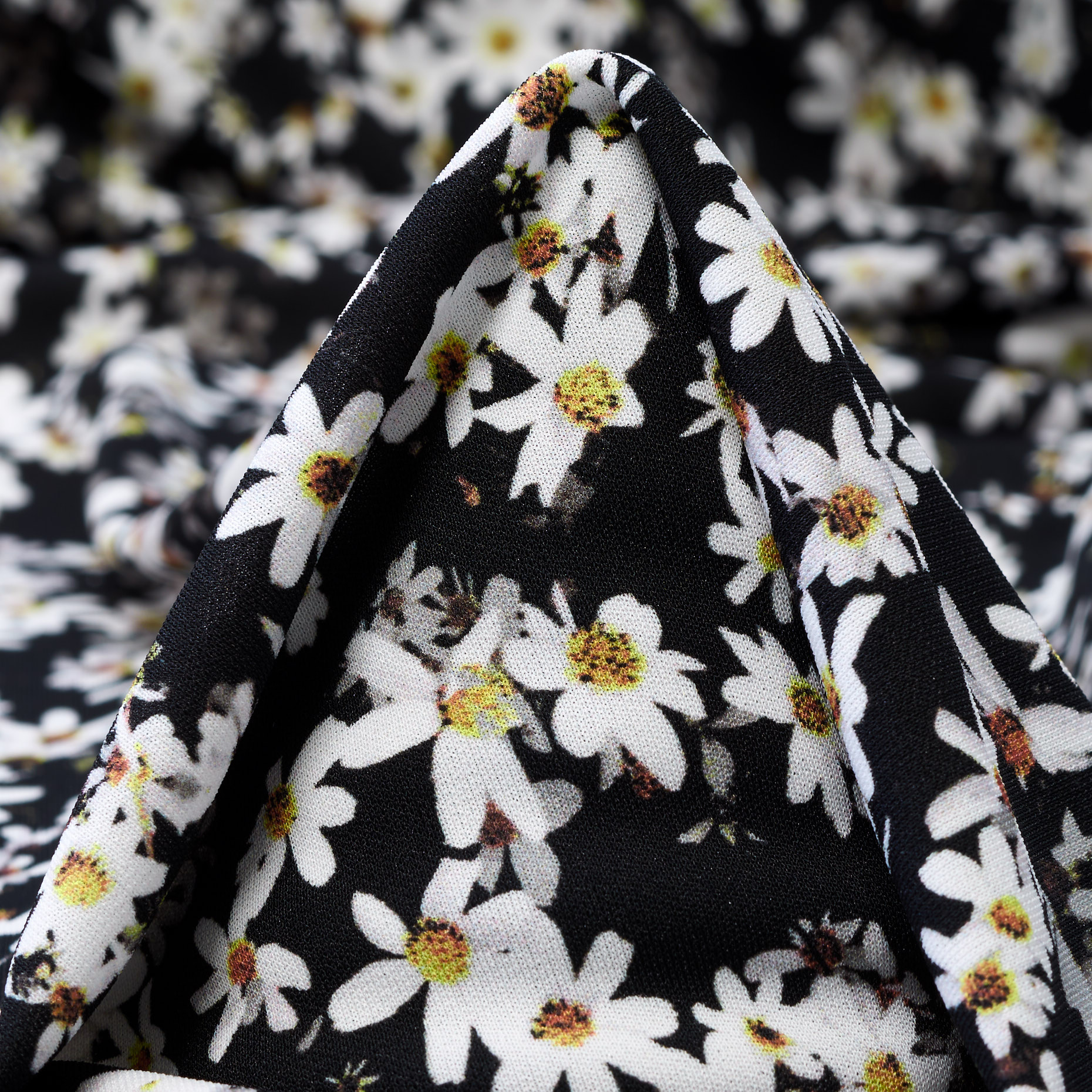 JERSEY, PRINTED, IVORY&RAVEN BLACK (F000043101)