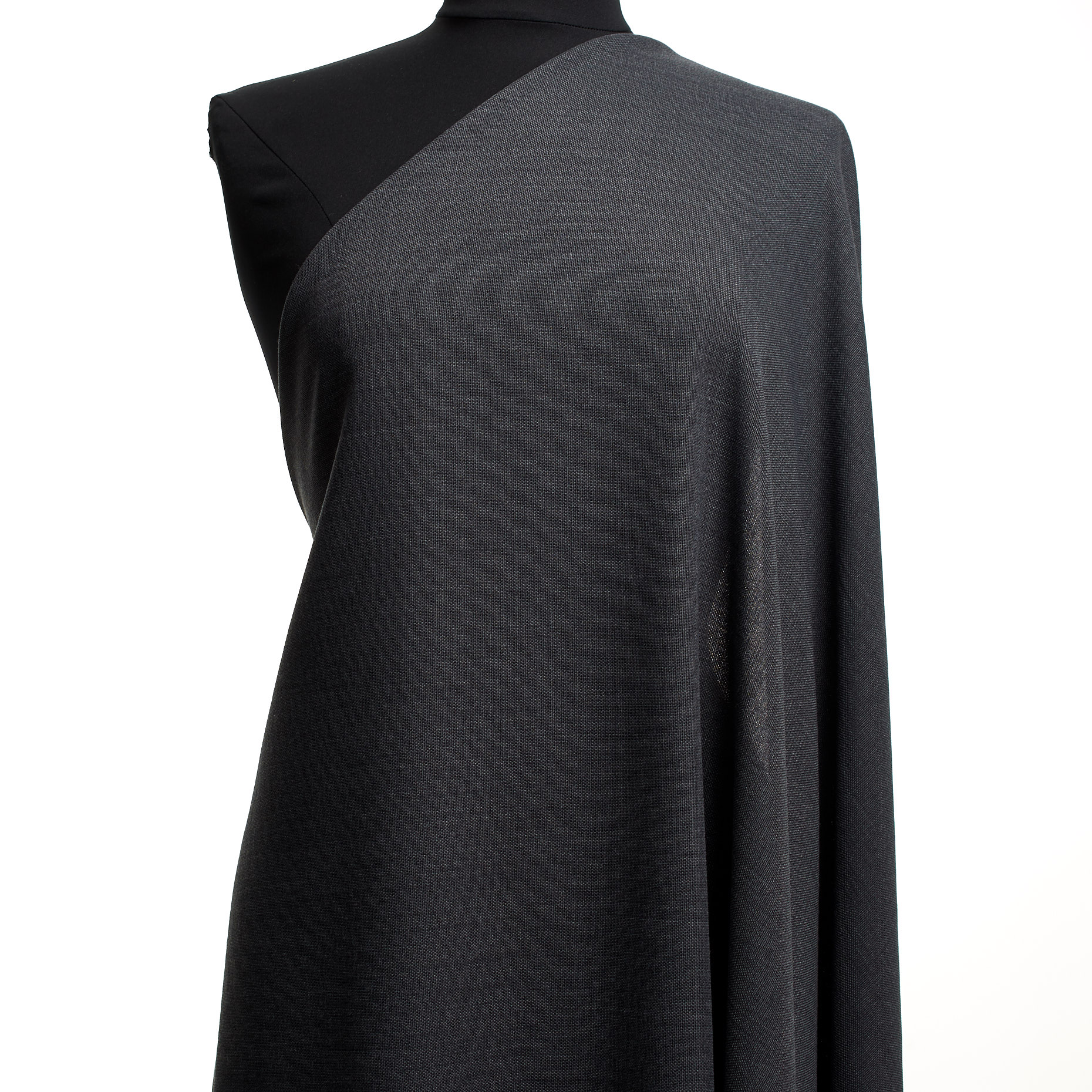 CRÊPE, VIRGIN WOOL, ELASTIC, BLACKENED PEARL (F000044341) - Mannequin