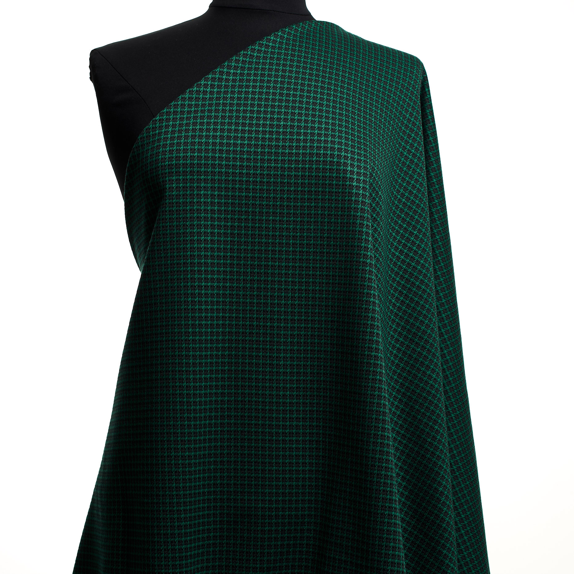 Трикотаж, Жаккард , Вискоза, Emerald&Volcanic Ash (F000043960) - Манекен