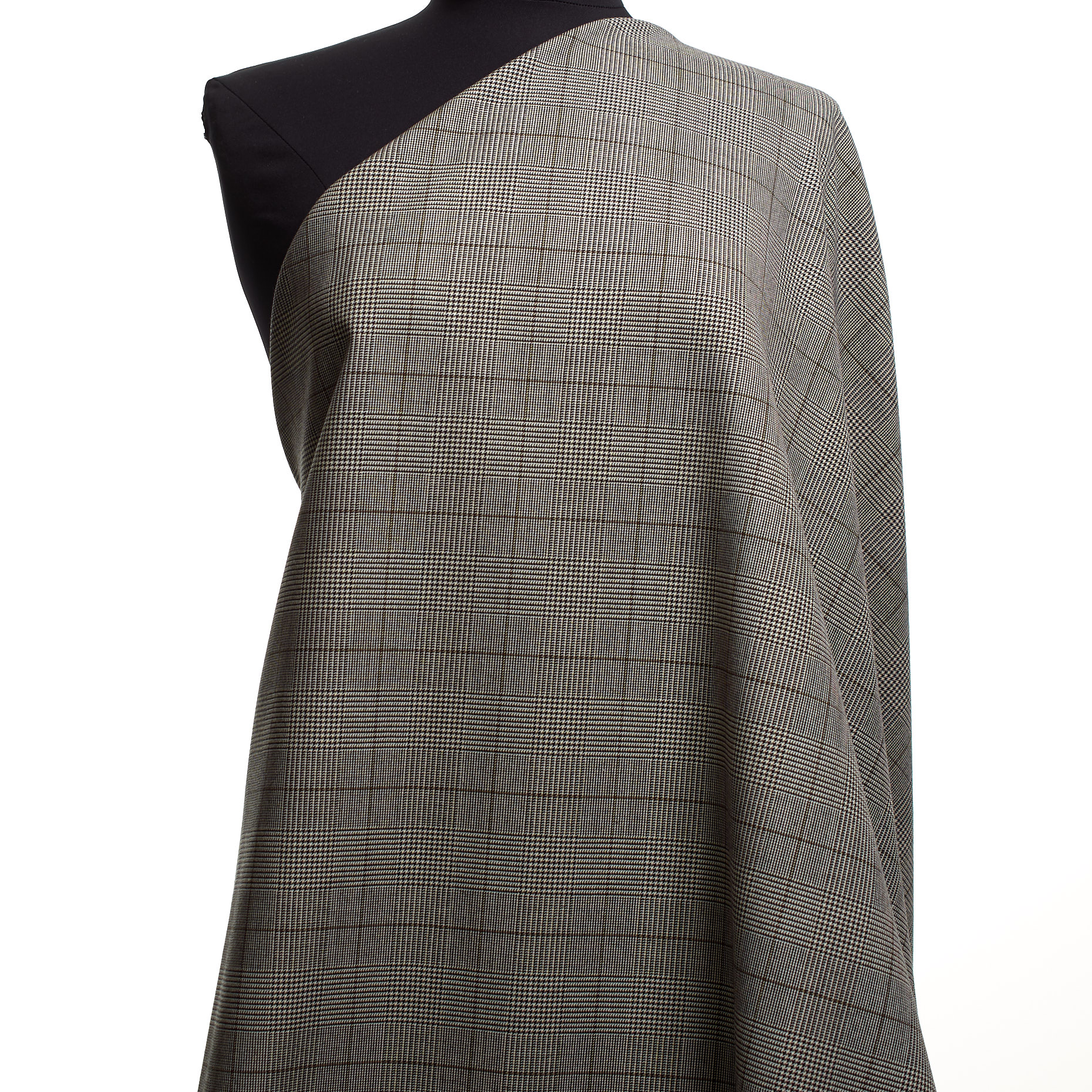 VIRGIN WOOL, COTTON BLEND, CHECK, ANTHRACITE&SILVER CLOUD (F000042454) - Mannequin