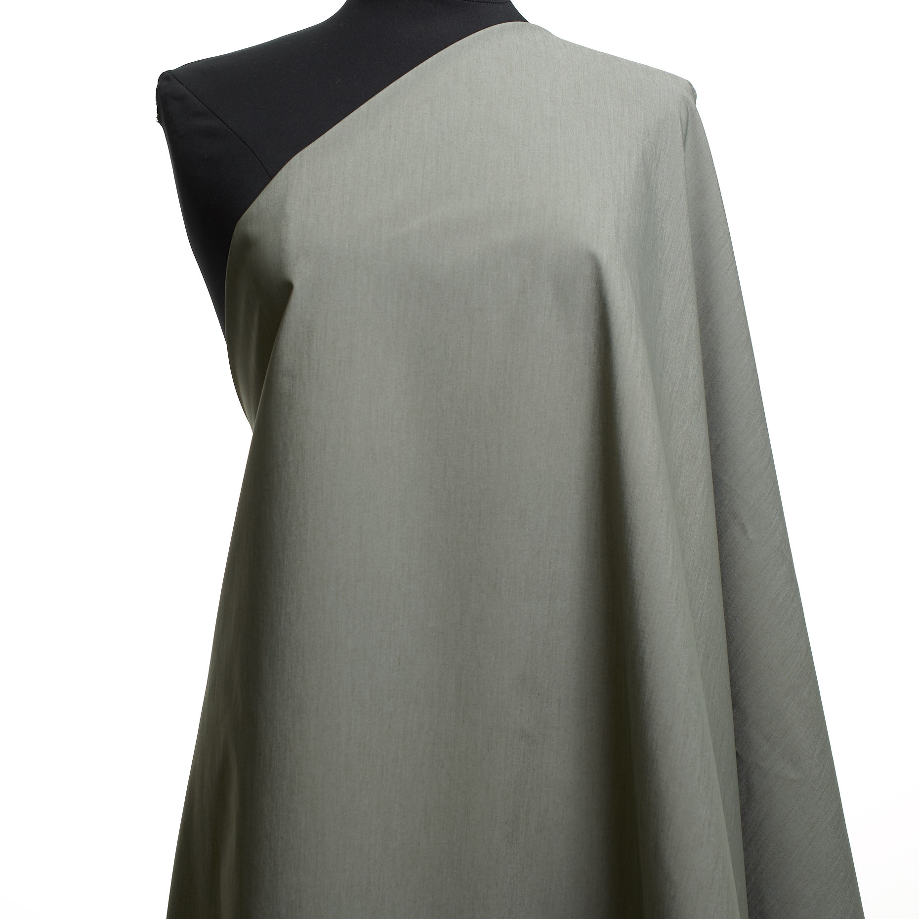 POPLIN, COTTON ELASTIC, PALE SAGE (F000037895) - Mannequin