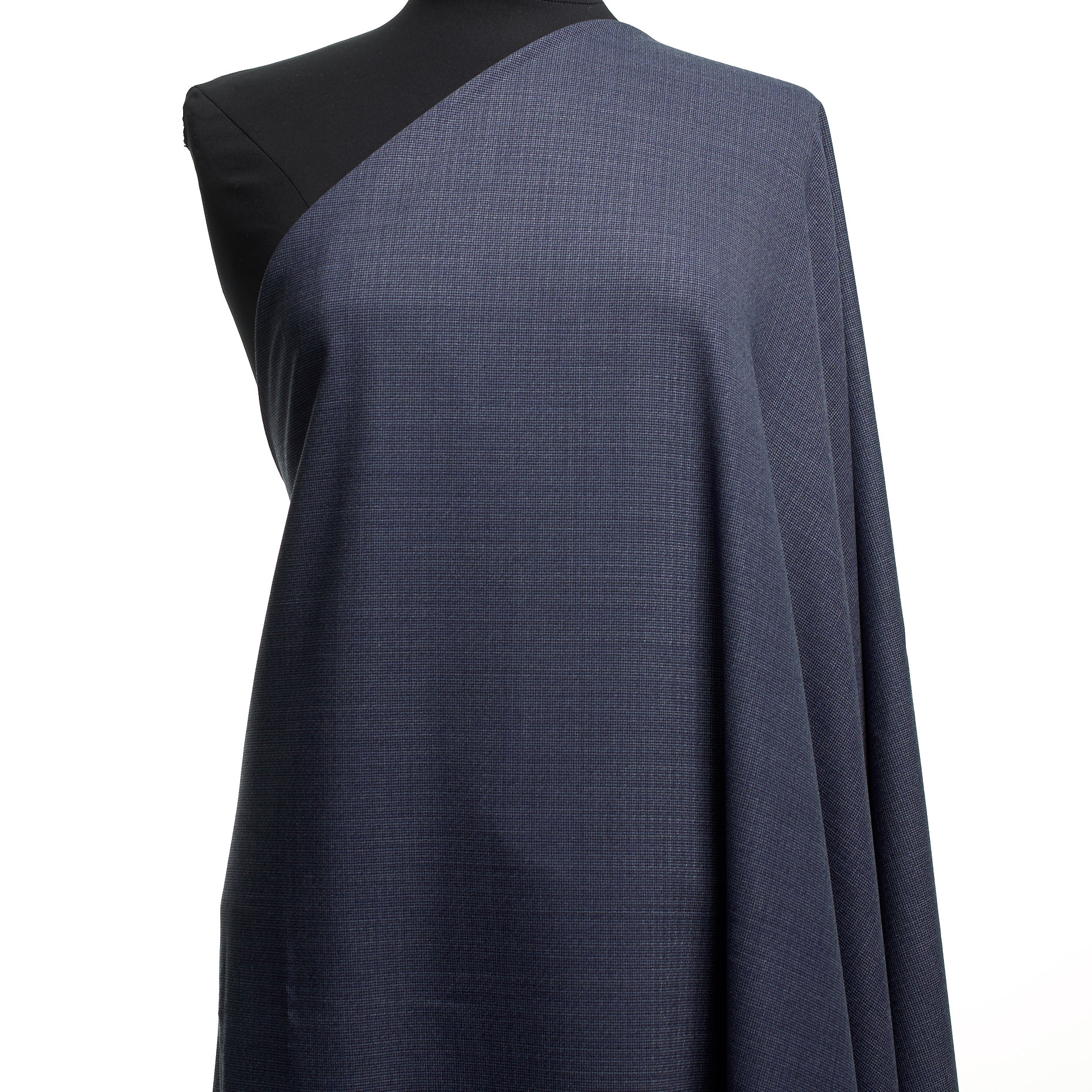 WOOL BLEND, ELASTIC, MICRO DESIGN, DEEP COBALT (F000037861) - Mannequin