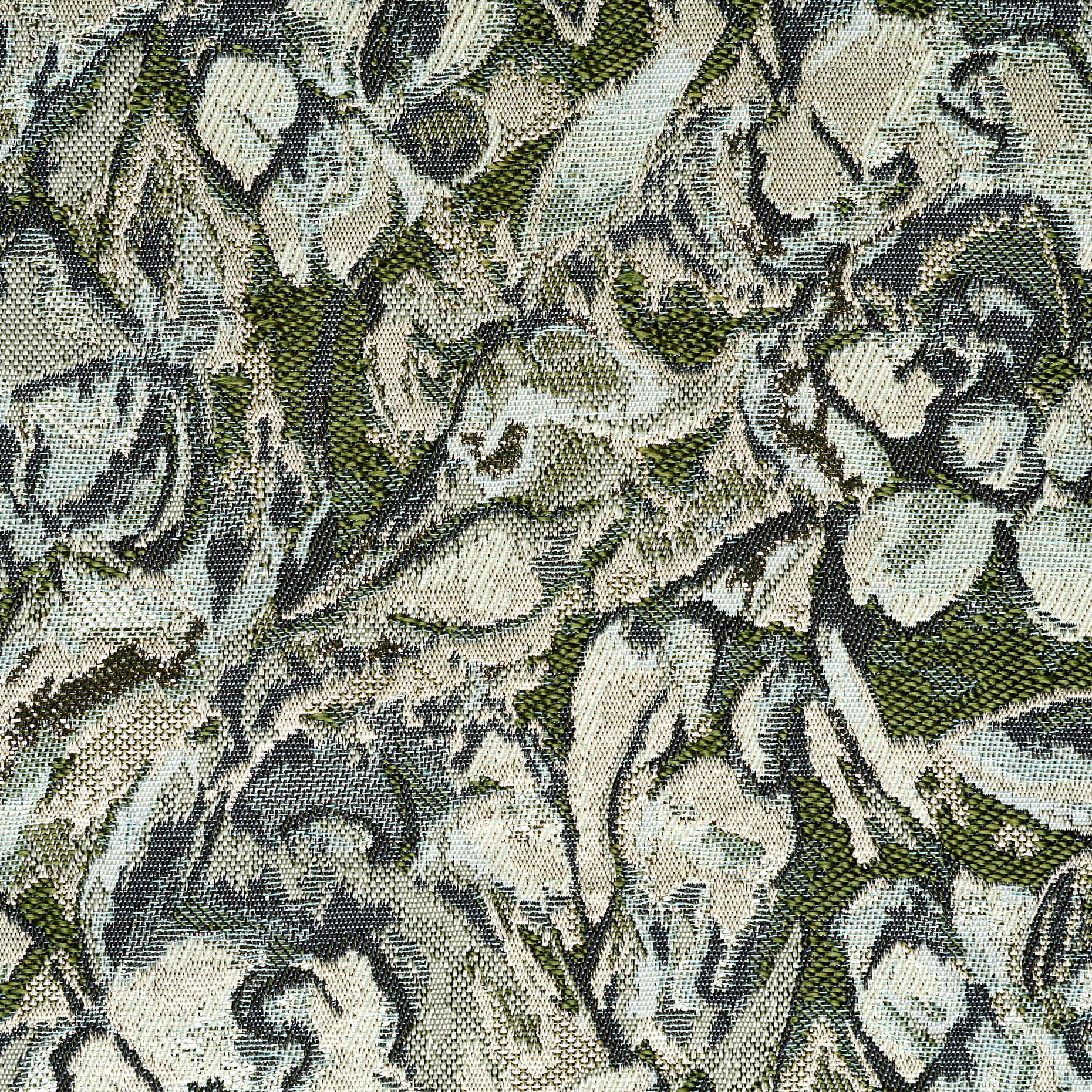 JACQUARD, ACETATE, COTTON BLEND, BANANA PALM&BLUEFOG (P000005640) - Texture