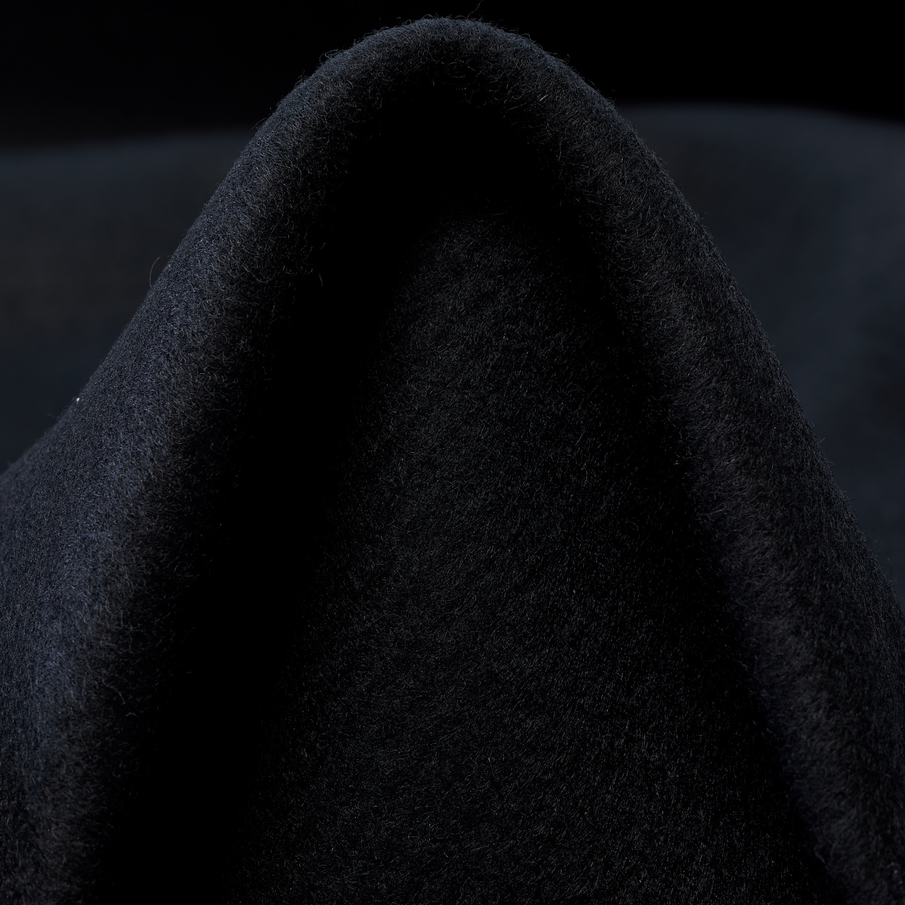 LODEN, VIRGIN WOOL, STIFF, JET BLACK (F000048201)