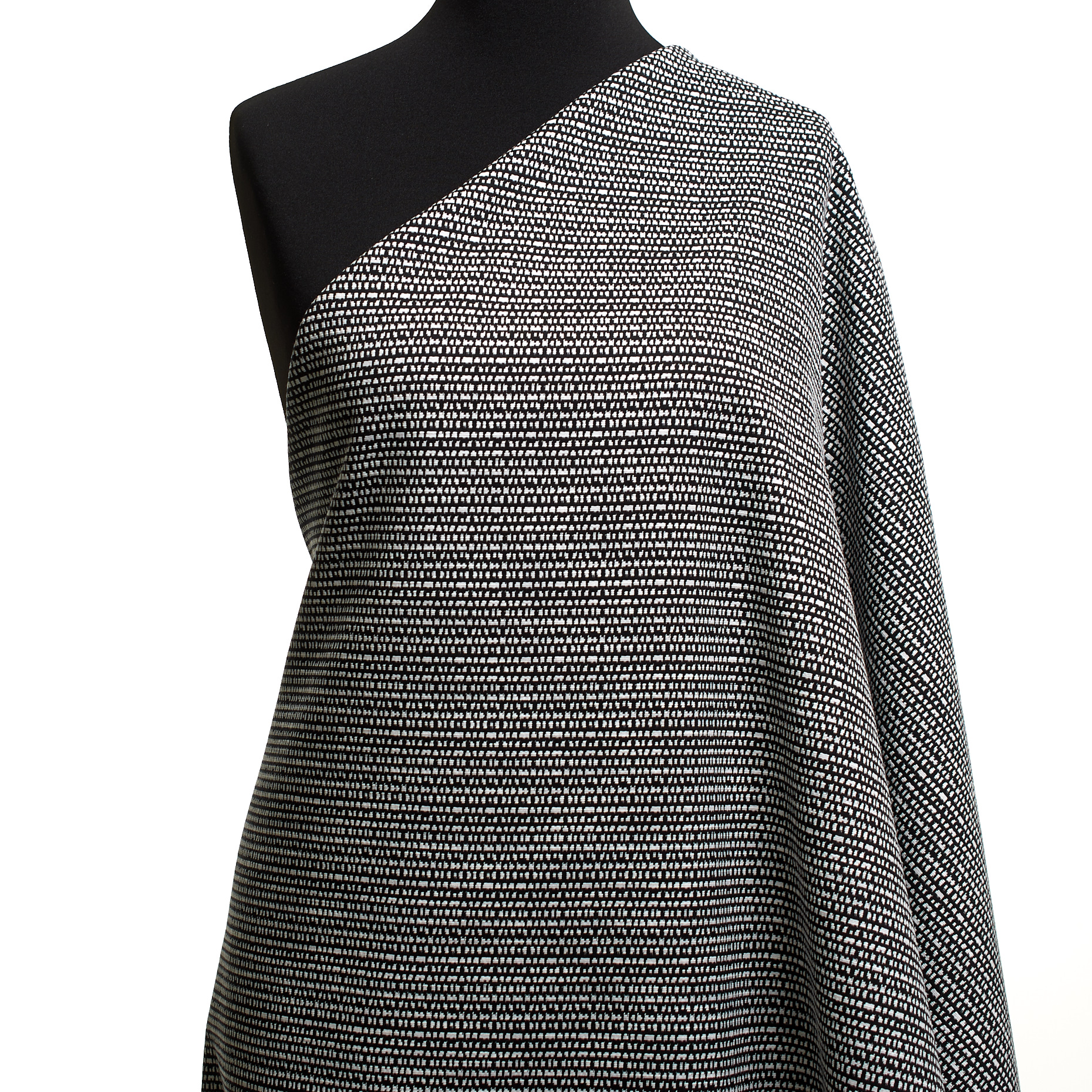 JACQUARD, COTTON, ELASTIC, SNOW WHITE&RAVEN BLACK (F000027118) - Mannequin