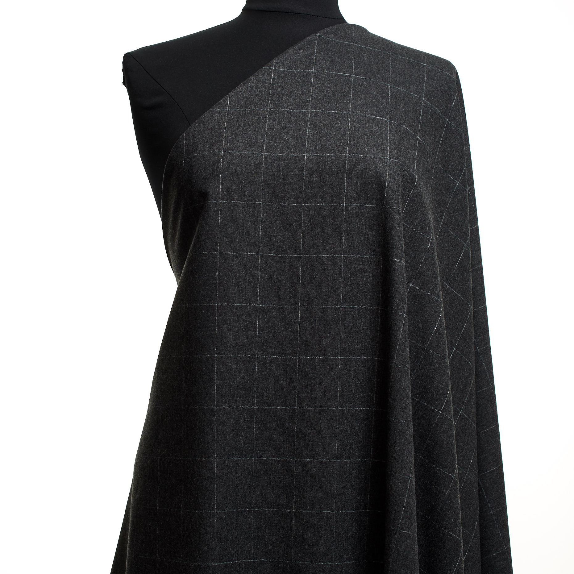 Flanela, Wełna dziewicza, Mieszanka wiskozy, Blackened Pearl (F000044298) - Manekin