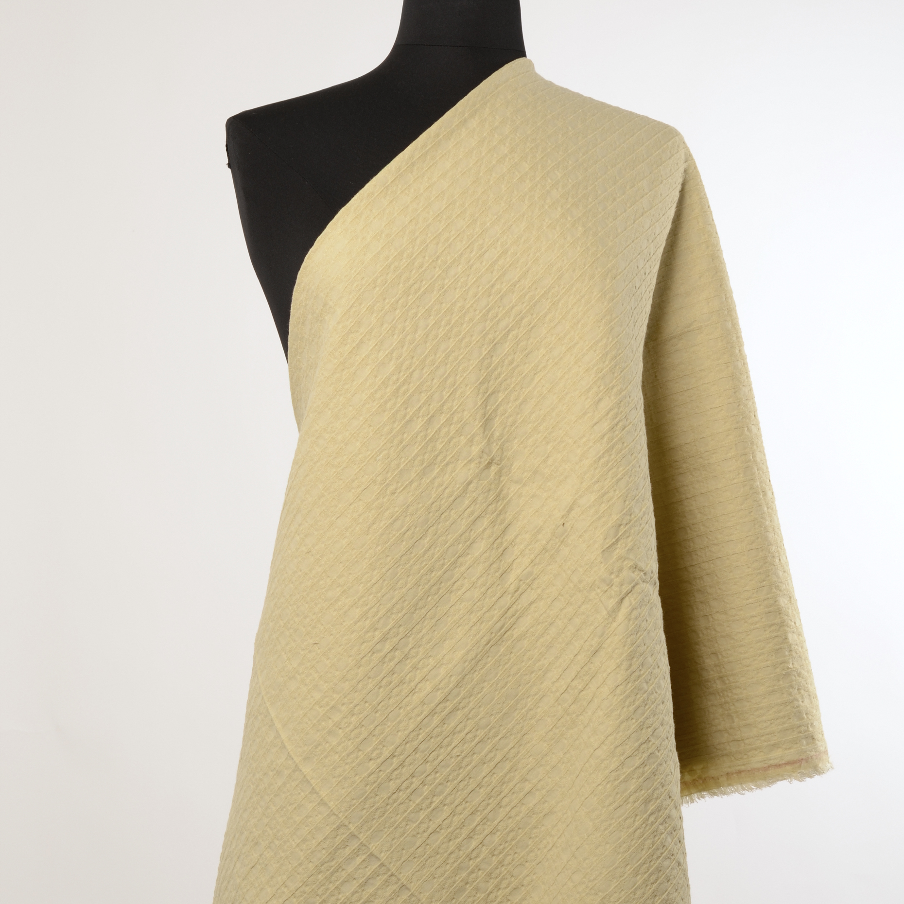 JACQUARD, COTTON ELASTIC, TONE ON TONE, ALMOND (F000016029) - Mannequin