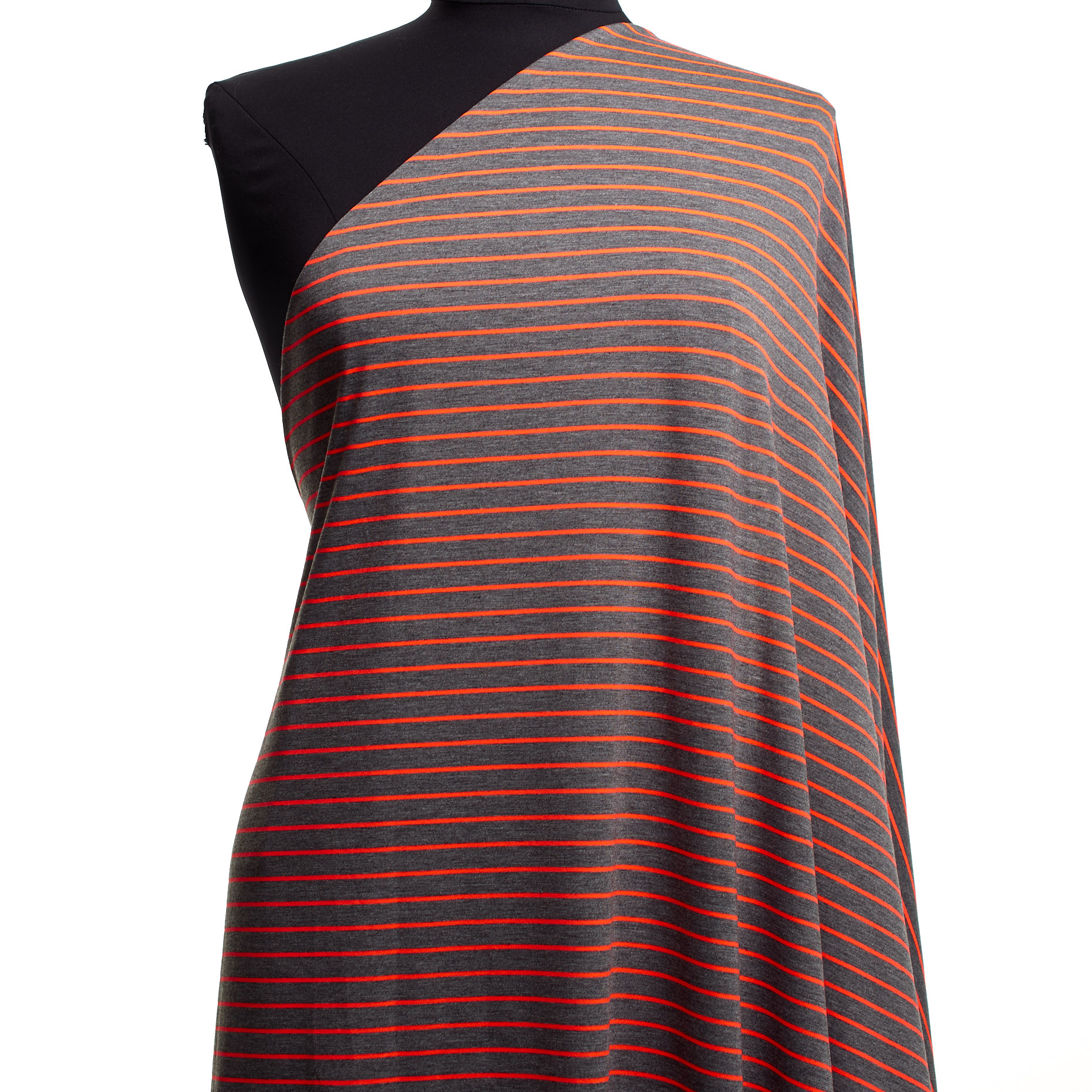 JERSEY, STRIPES, ASPHALT&NEON ORANGE (F000041784) - Mannequin