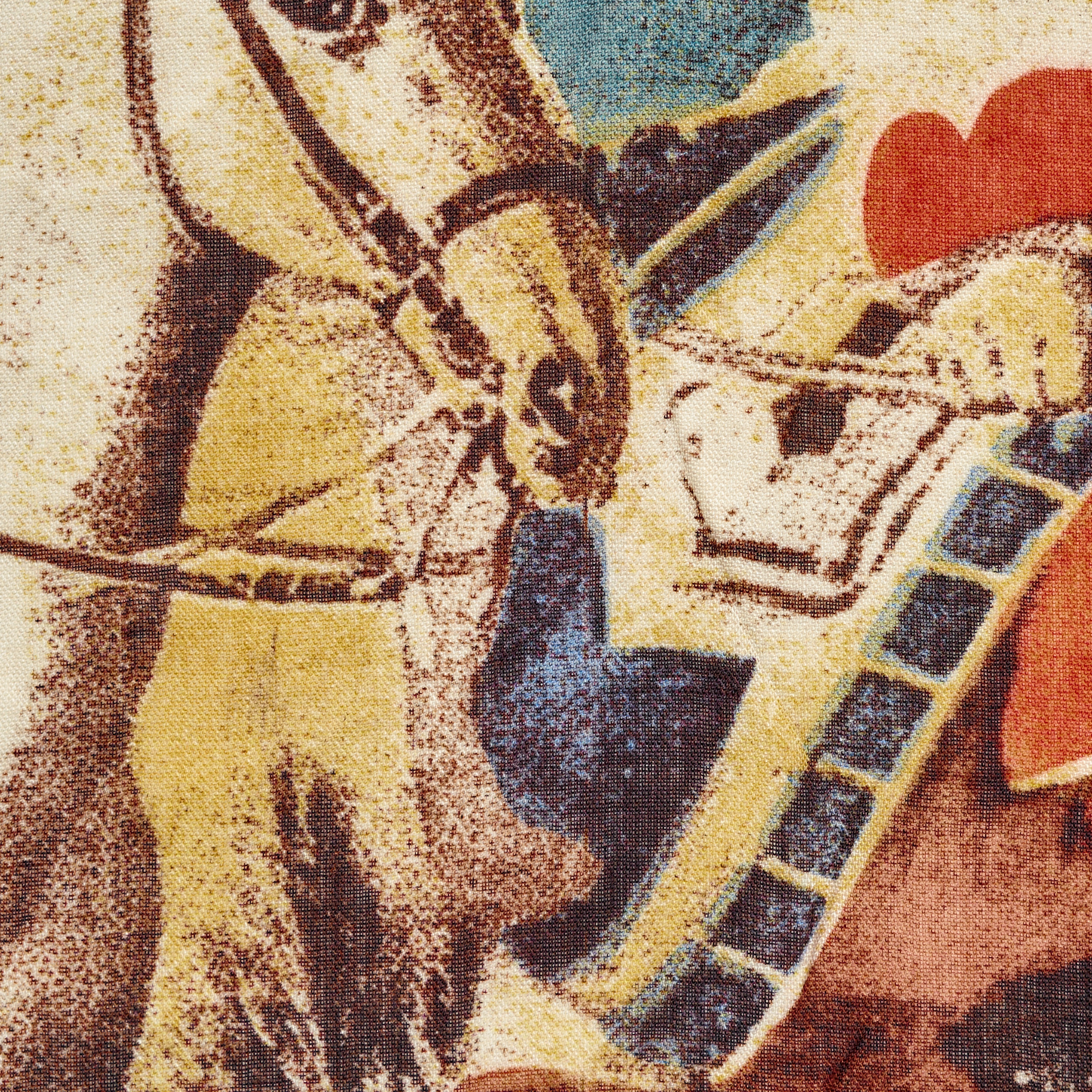 CRÊPE, VIRGIN WOOL, PRINTED, DUSTED CLAY&DEEP MAHOGANY (F000031821) - Texture