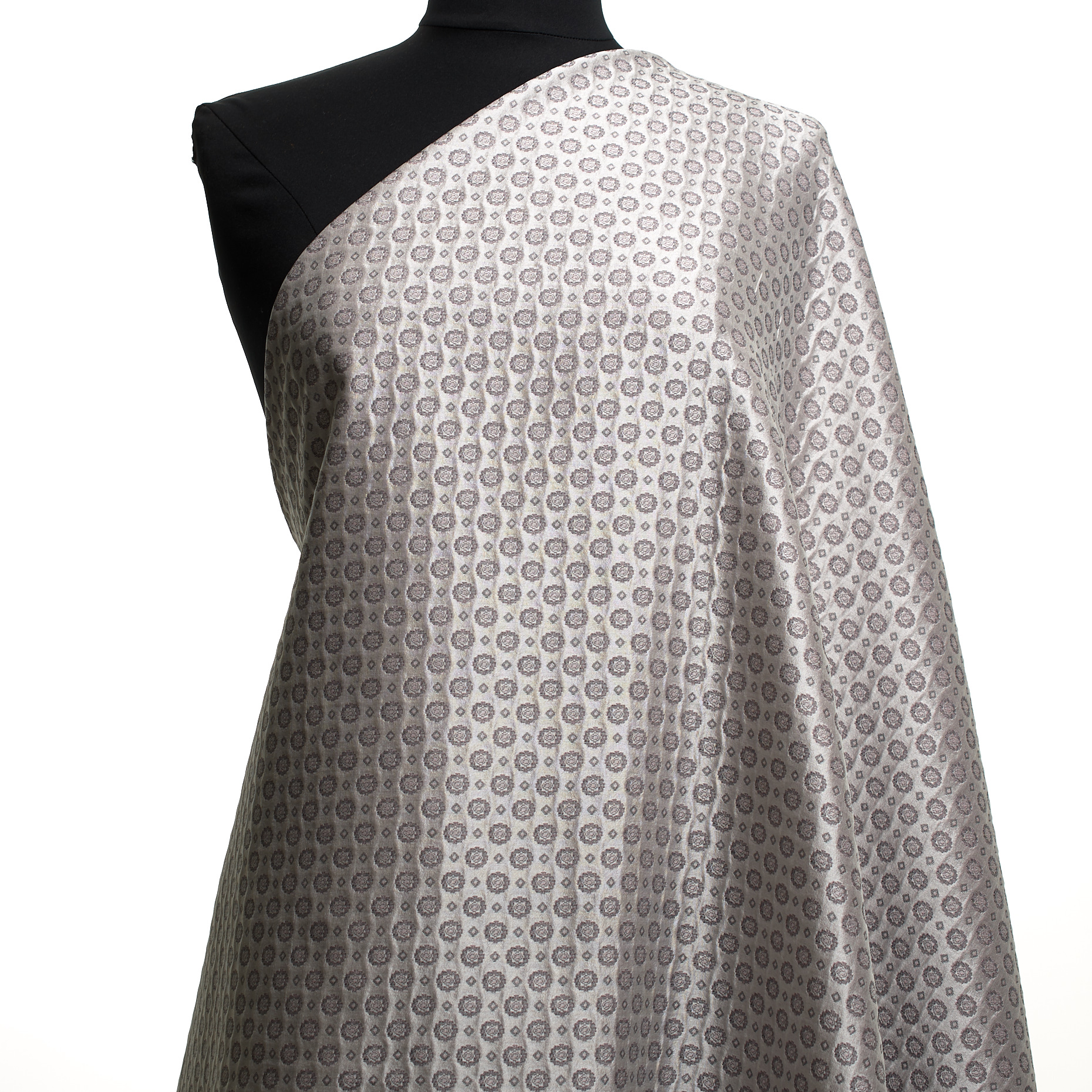 Jacquard, Baumwolle, Seide, Silver (F0001918) - Schaufensterpuppe