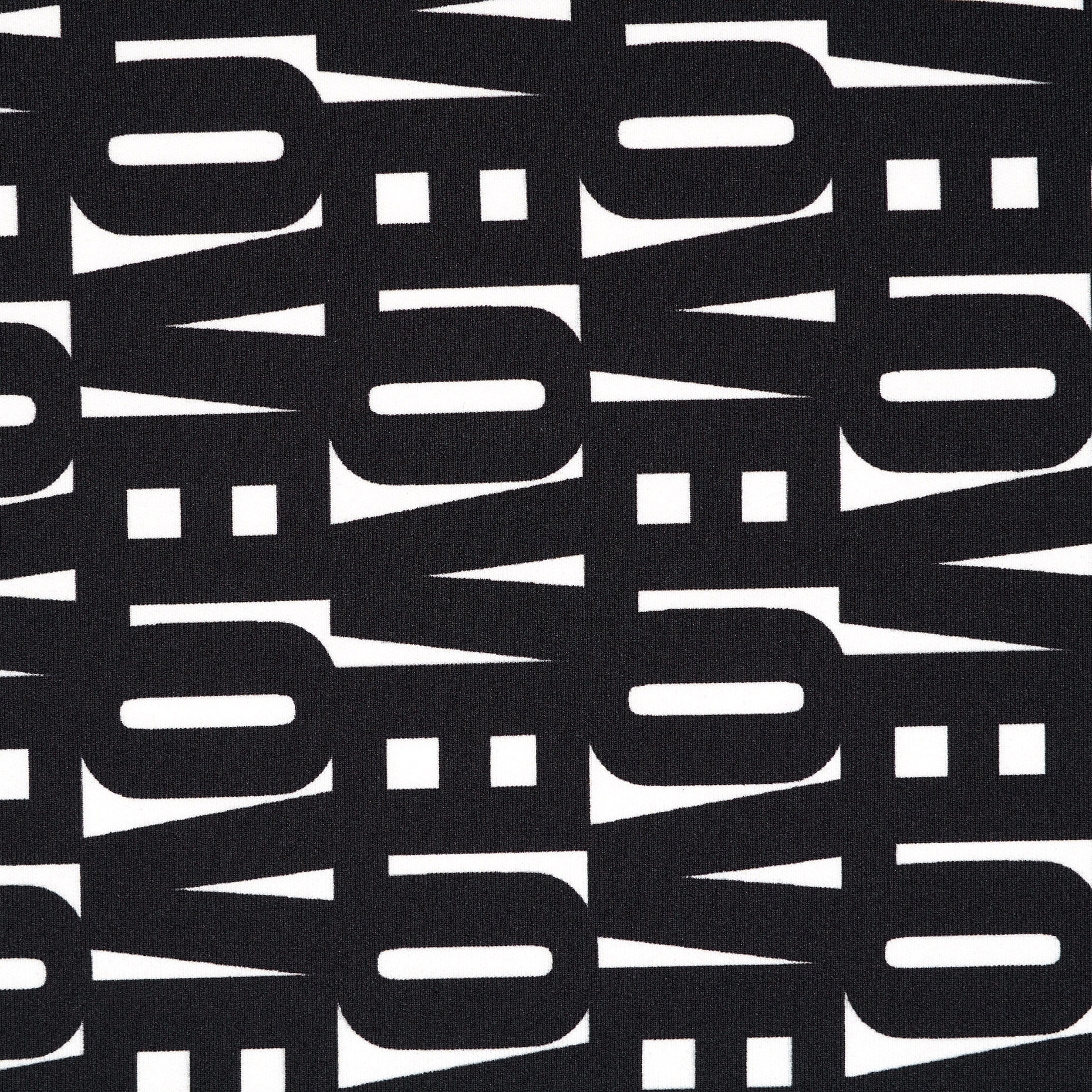 Techno Jersey, Imprimé, Haute Elasticité, Raven Black&Snow White (F000046219) - Tissage