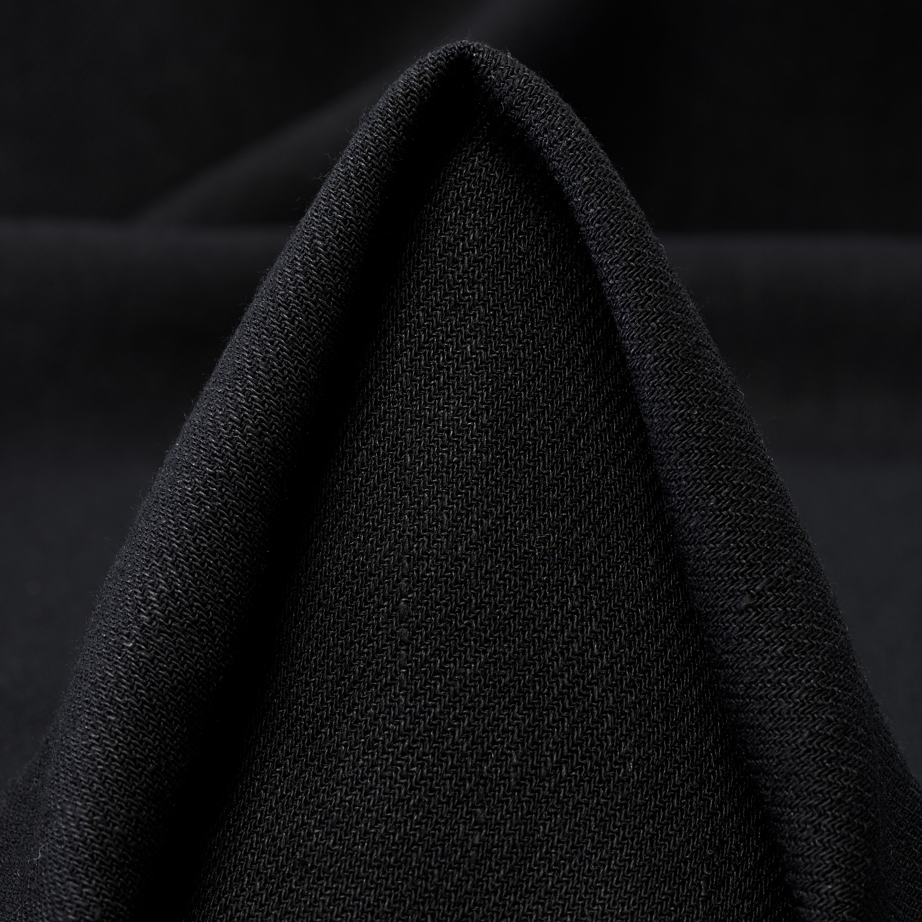 TWILL, LINEN, VISCOSE, JET BLACK (F000049345)