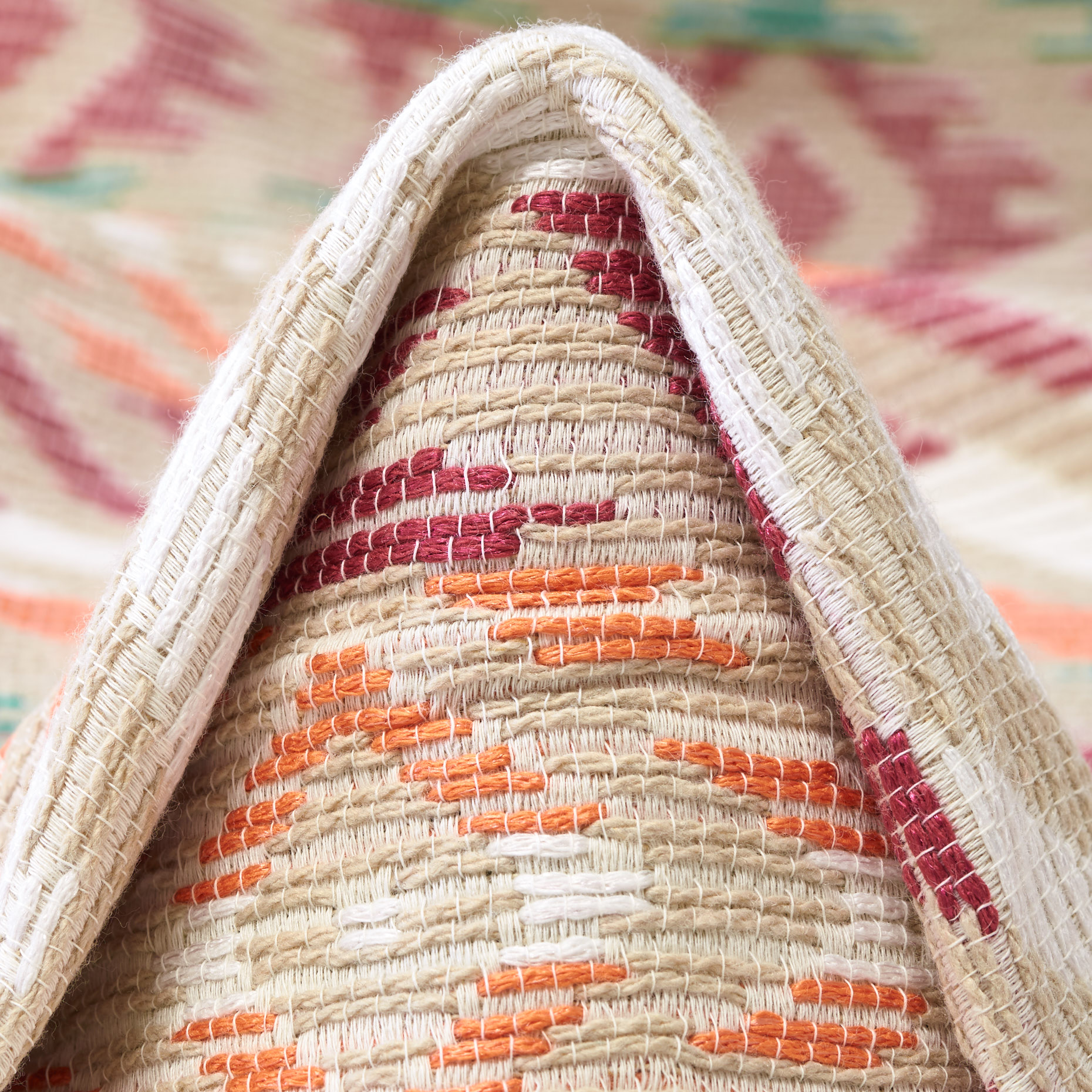 COTTON, ETHNO, BROWN RICE&DUSTY ORANGE (F000015483)