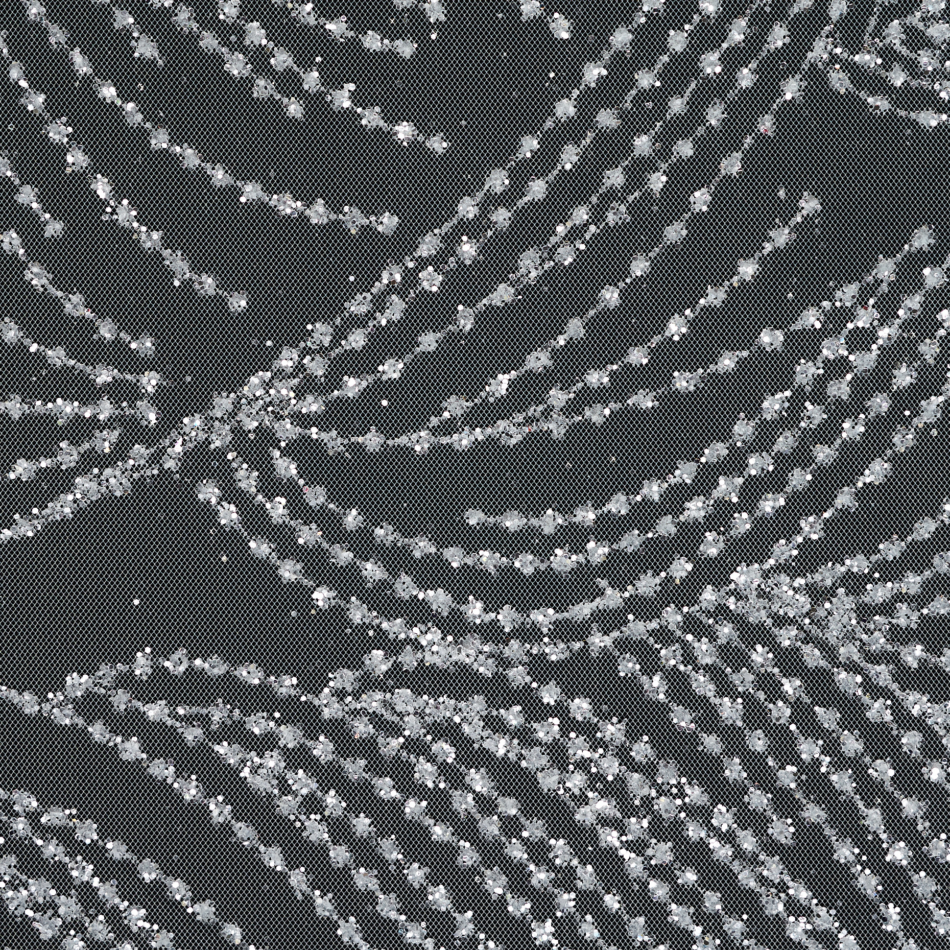 Tulle, Luccicante, Metallico, Brilliant White&Silver (F000047171) - Trama