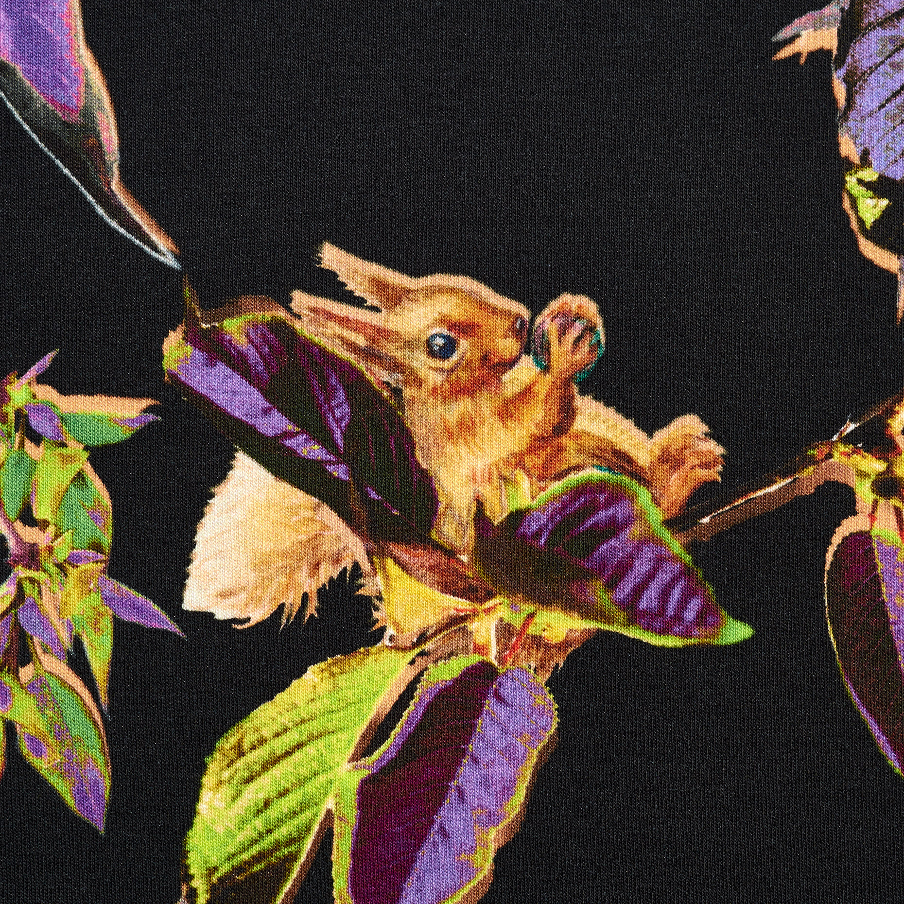 JERSEY, COTTON, ELASTIC, RAVEN BLACK (F000045998) - Texture