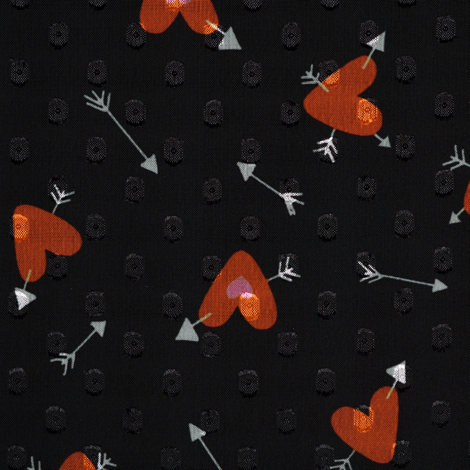 Chifón, Fil Coupé, Estampado, Red Alert&Raven Black (F000041395) - Tejido