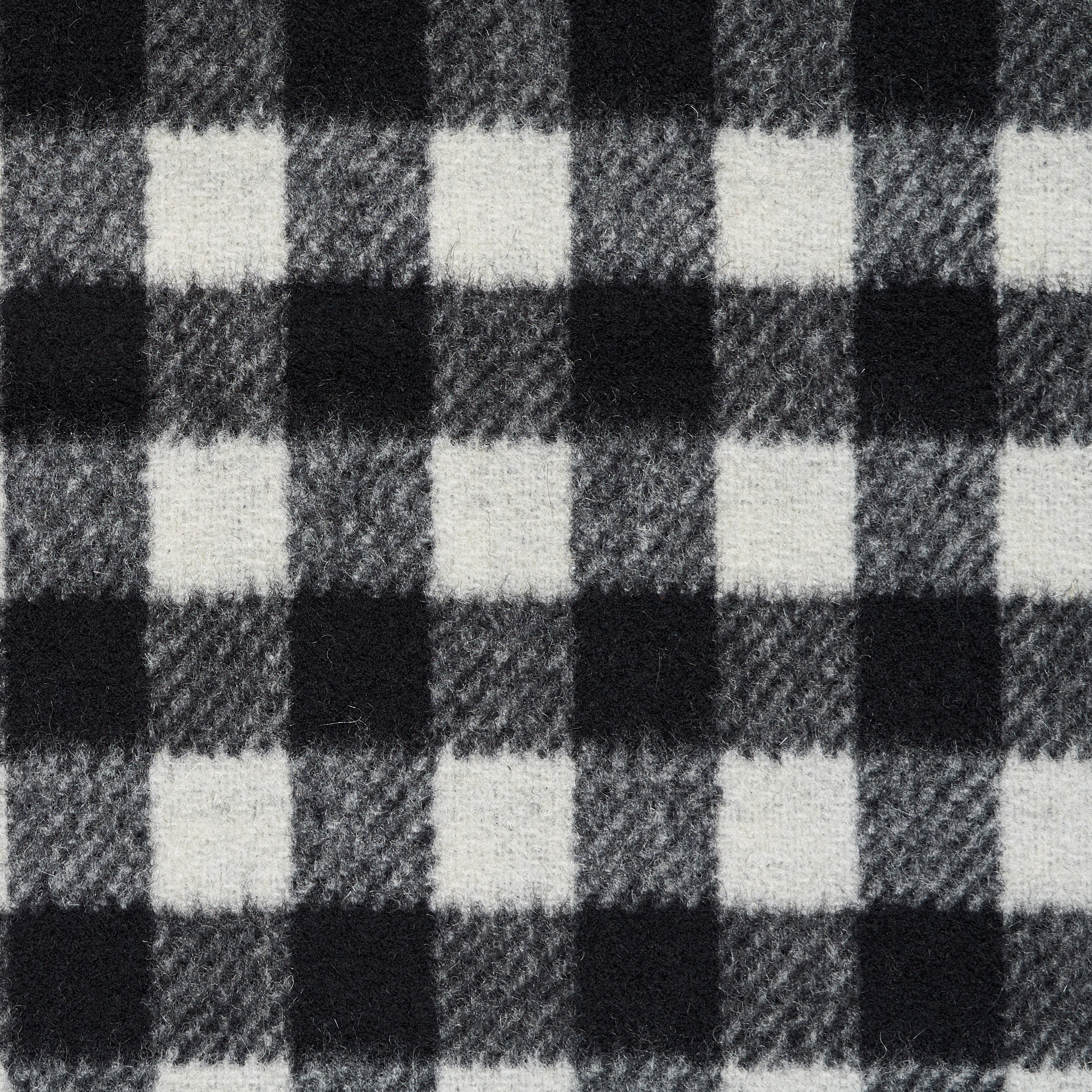 DOUBLE, WOOL, CHECK, VANILLA ICE&RAVEN BLACK (F000047852) - Texture