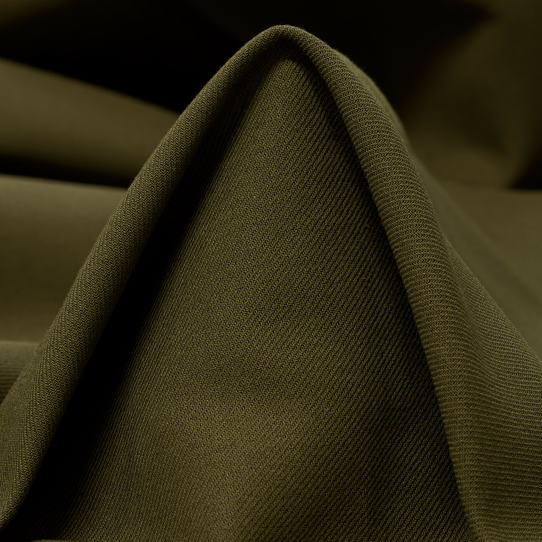 Двойной, Твил, Хлопок, Dark Olive (T0000385)