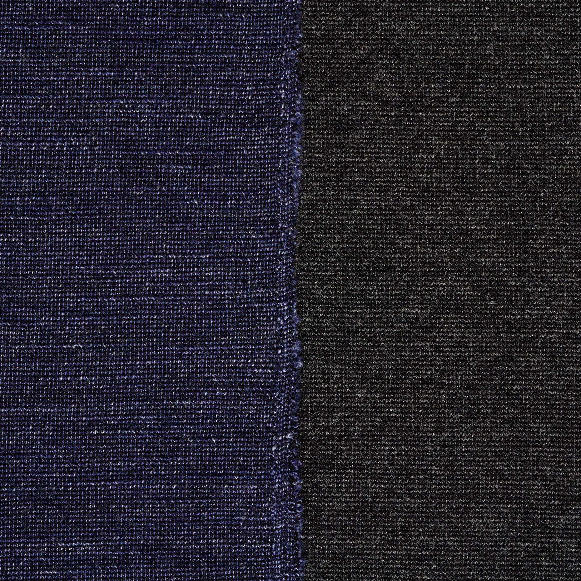 DOUBLE JERSEY, PUNTO MILANO, WOOL BLEND, DARK BLUE&ANTHRACITE (F000043260) - Texture