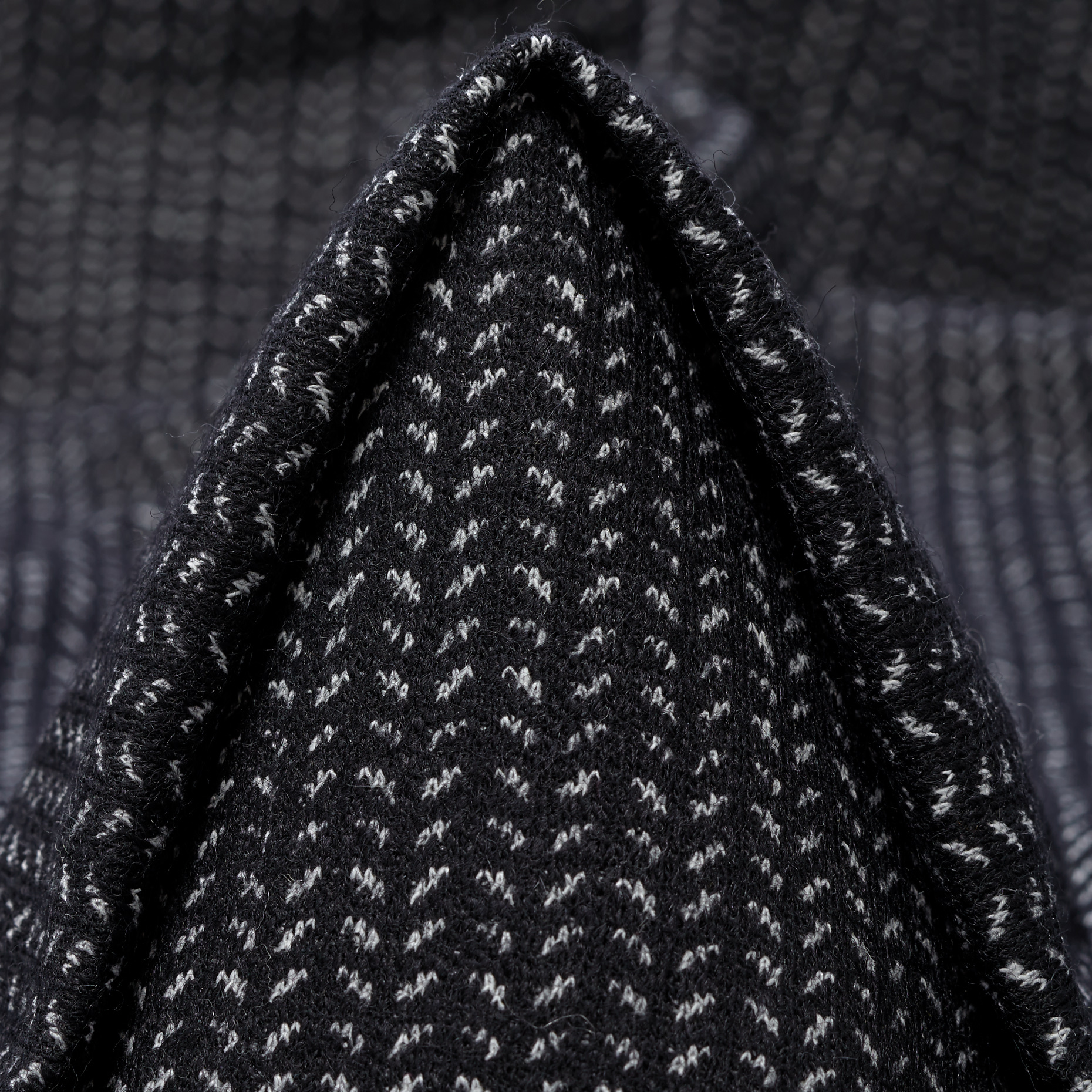 Jersey, Mélange de Laine, Micro Design, Raven Black&Brilliant White (F000048005)