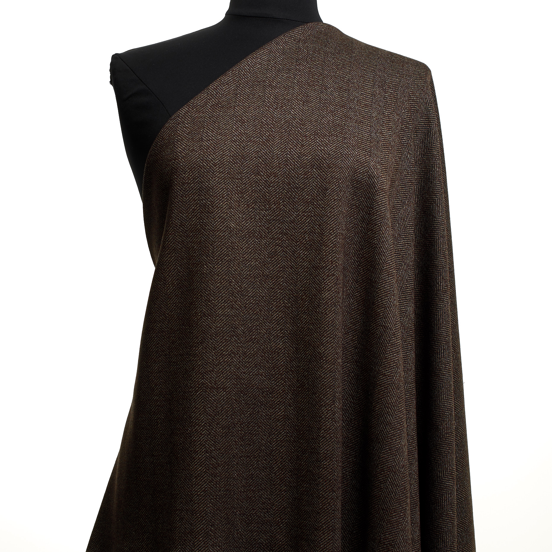 JERSEY, COTTON, HERRINGBONE, BLACK OLIVE (F000047986) - Mannequin