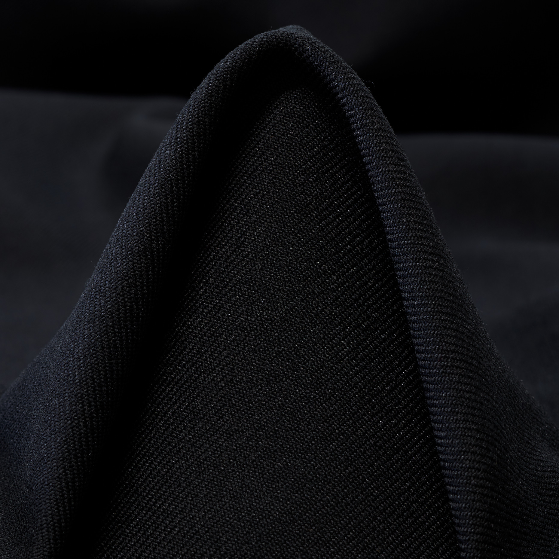 DOUBLE, TWILL, VIRGIN WOOL, JET BLACK (F000048901)