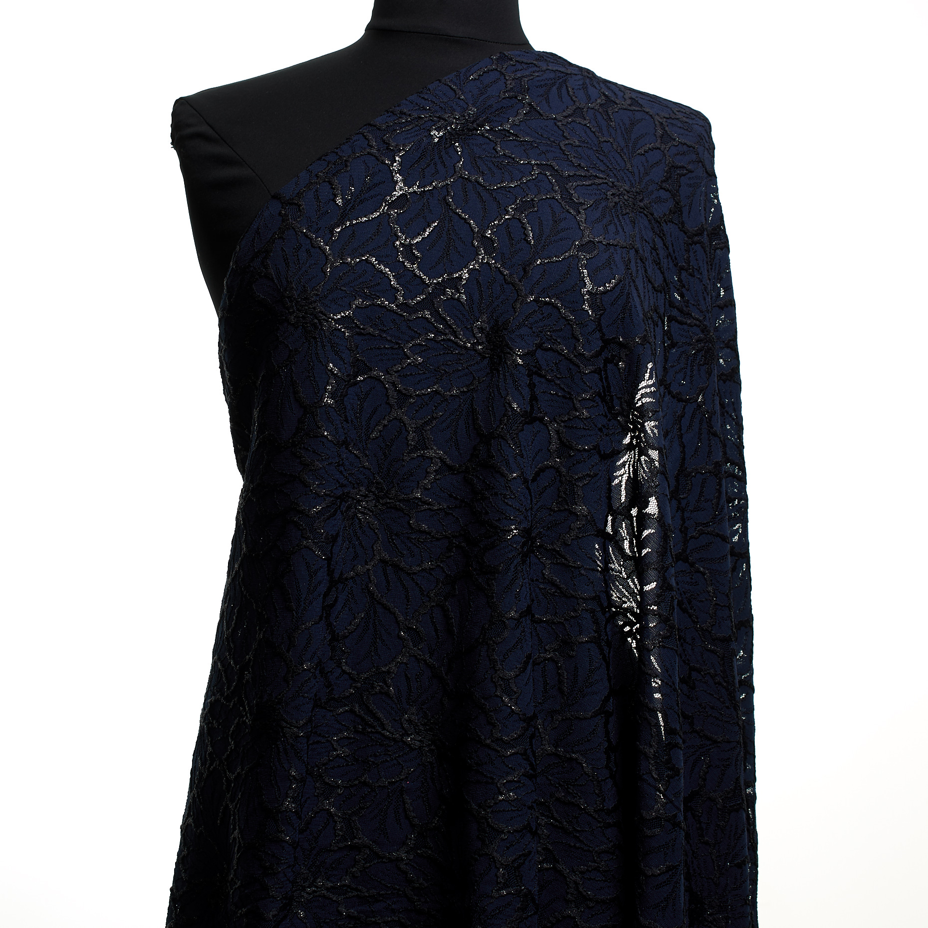 Encaje, Floreal, Elástico, Mood Indigo (F000045542) - Maniquí