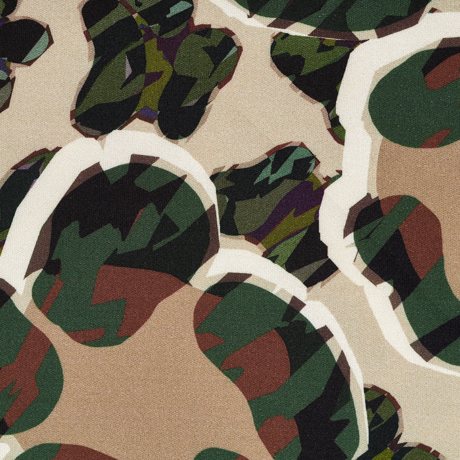 TECHNO JERSEY, PRINTED, EDEN GREEN&TAUPE (F000042856) - Texture