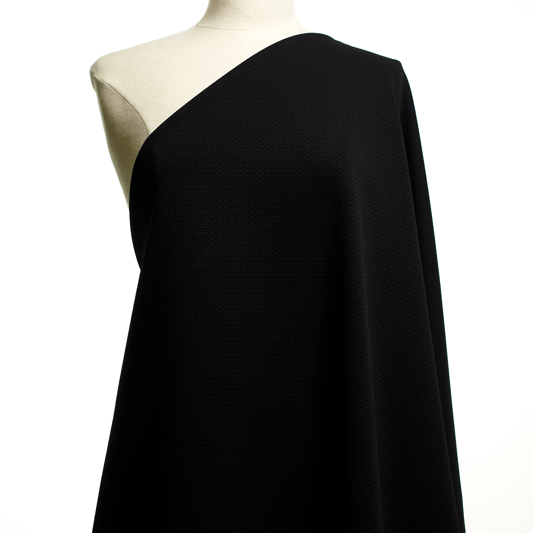 Techno Jersey, Mikrostruktura, Stretch, Jet Black (F000049075) - Manekin