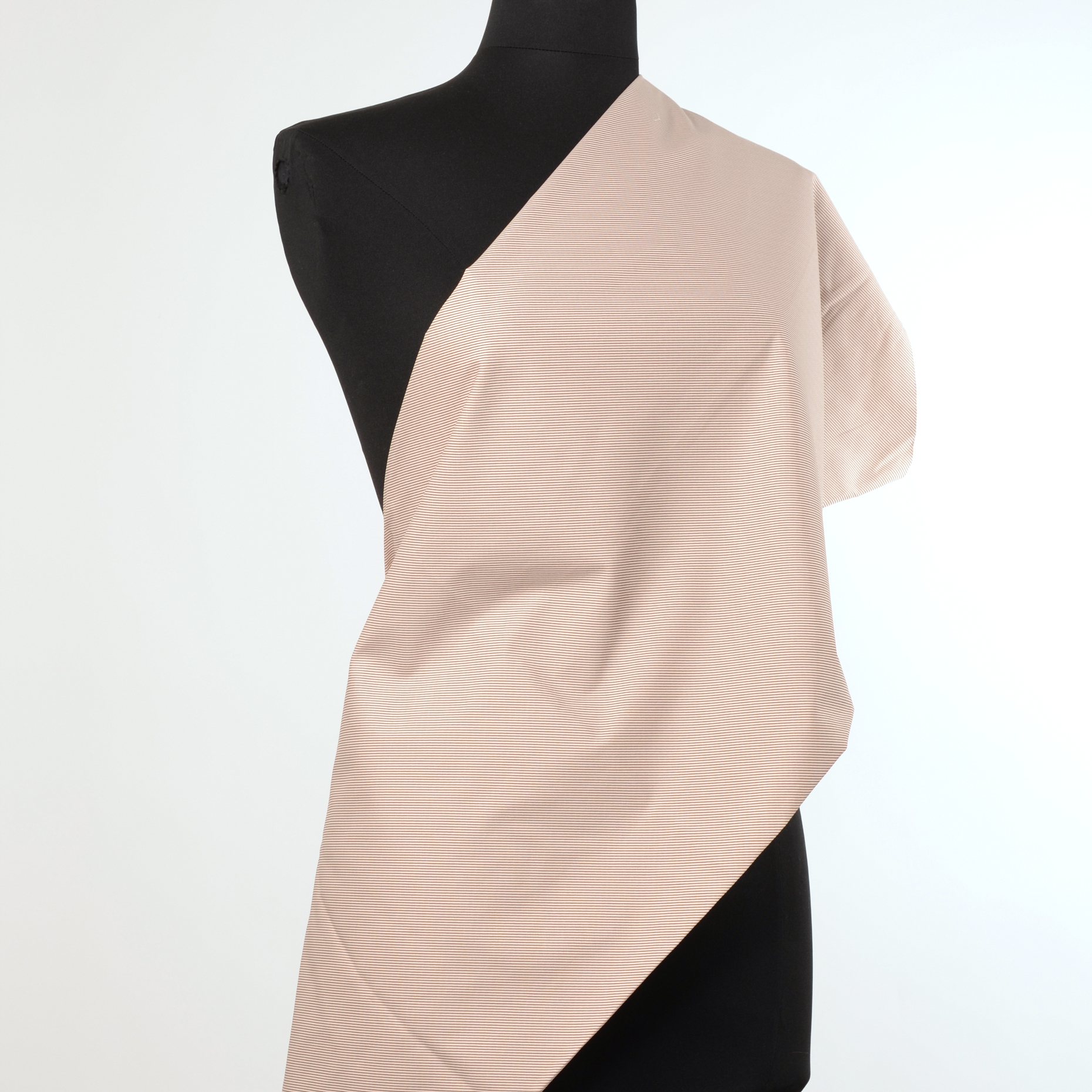 COTTON BLEND, STRIPES, BRILLIANT WHITE&TIRAMISU (F000009541) - Mannequin