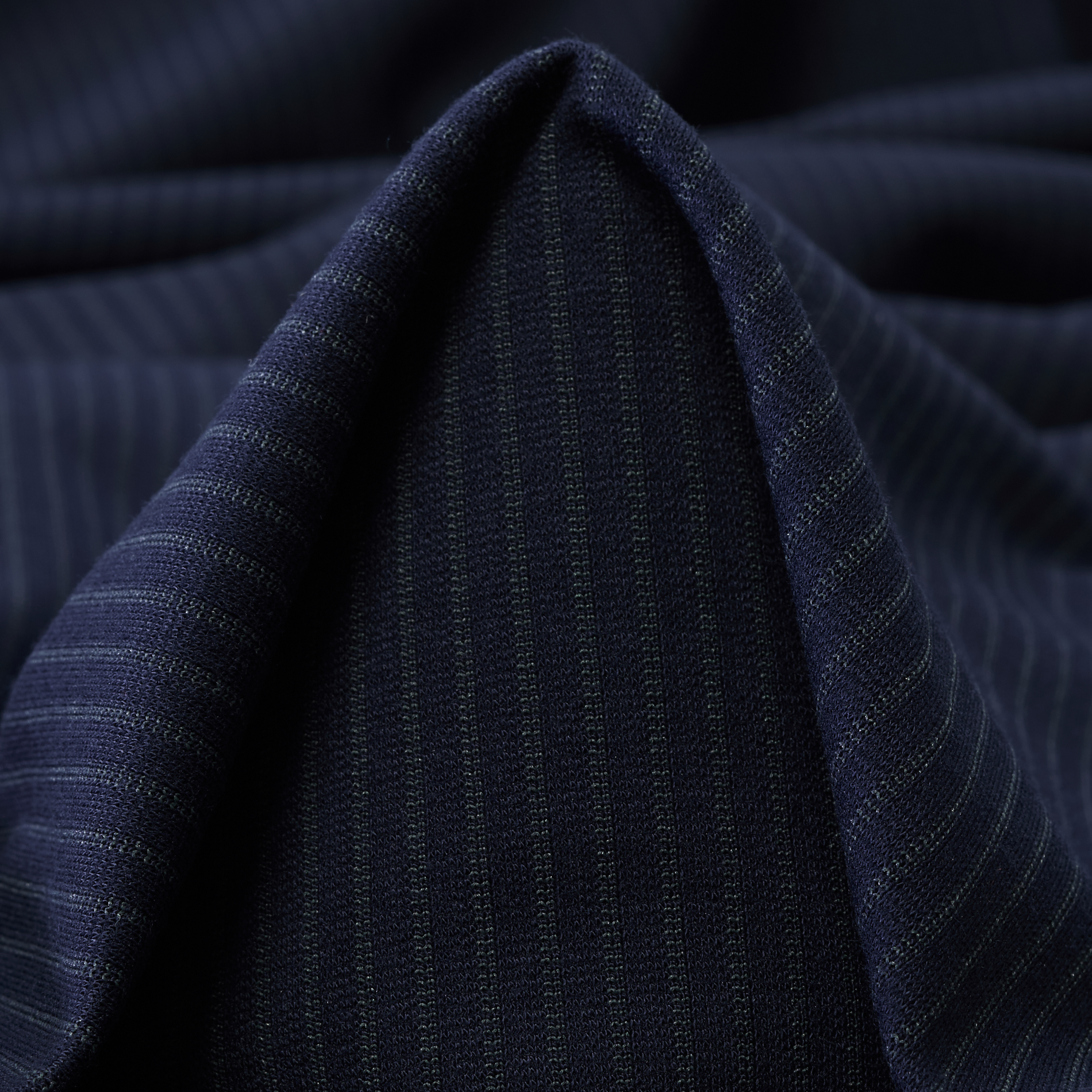 Jersey, Viskose, Streifen, Deep Cobalt&Olive (F000034751)