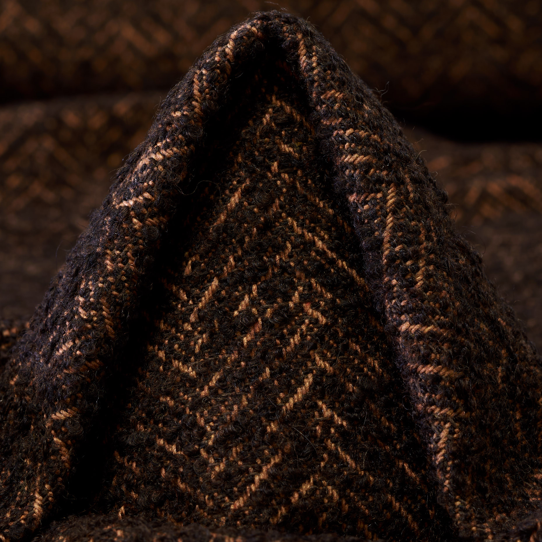 BOUCLÉ, WOOL BLEND, BURNT BRICK (F000038842)