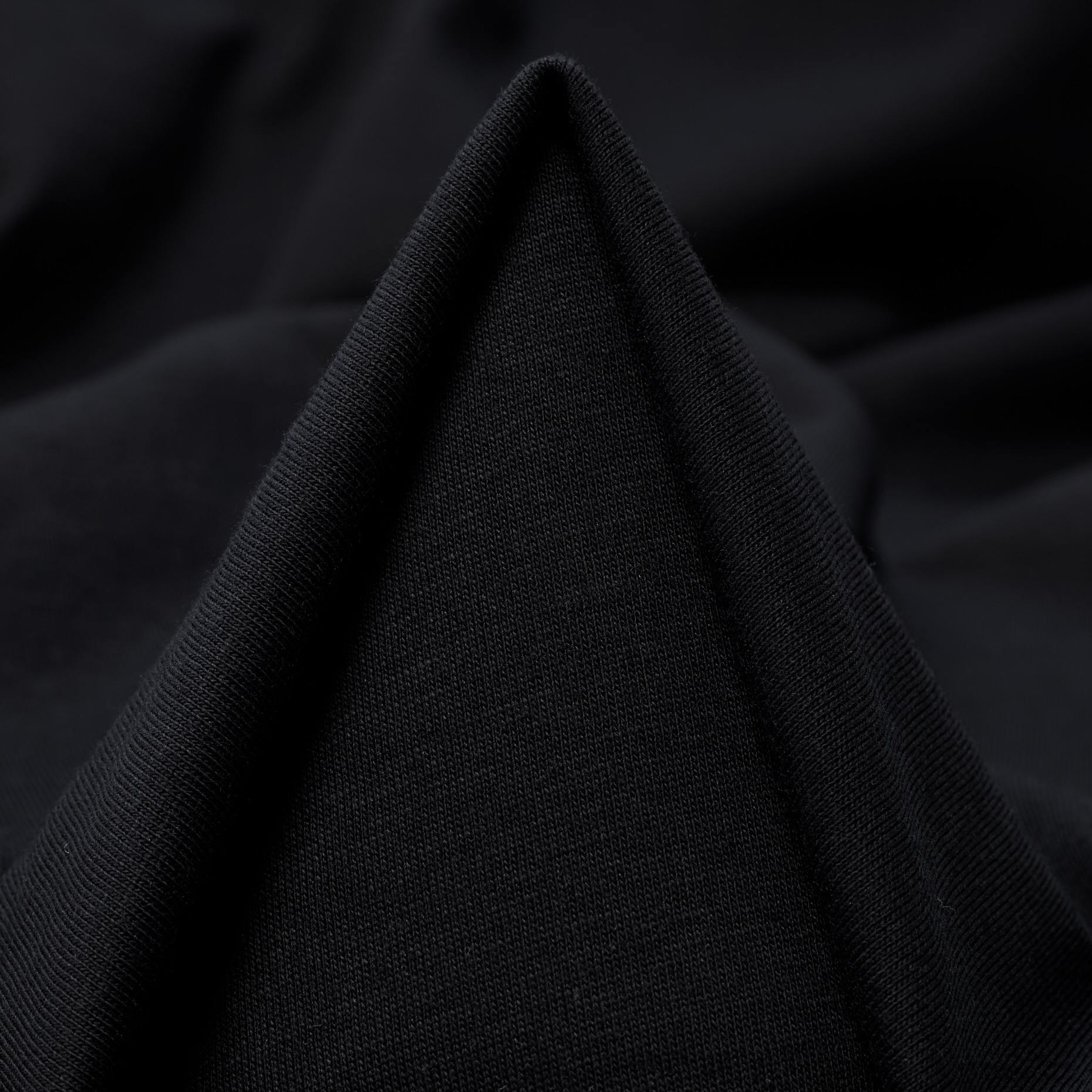 JERSEY, COTTON, JET BLACK (F000049031)