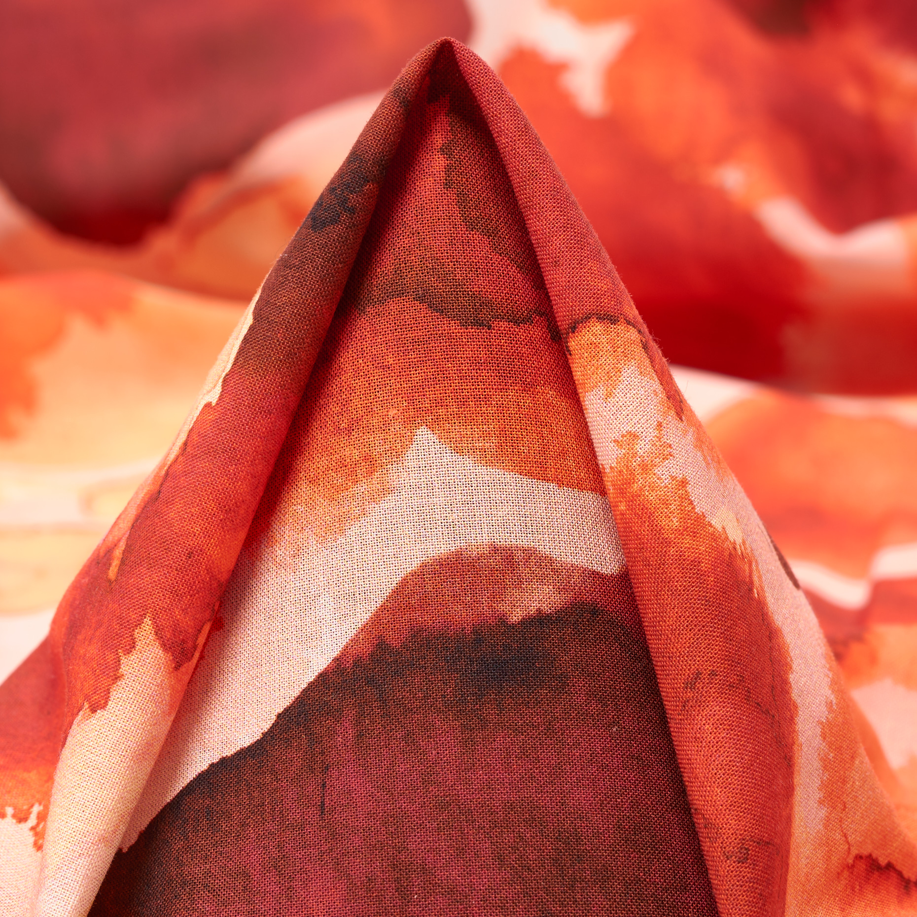 BATISTE, COTTON, PRINTED, POPPY RED&ANTIQUE WHITE (T0000750)