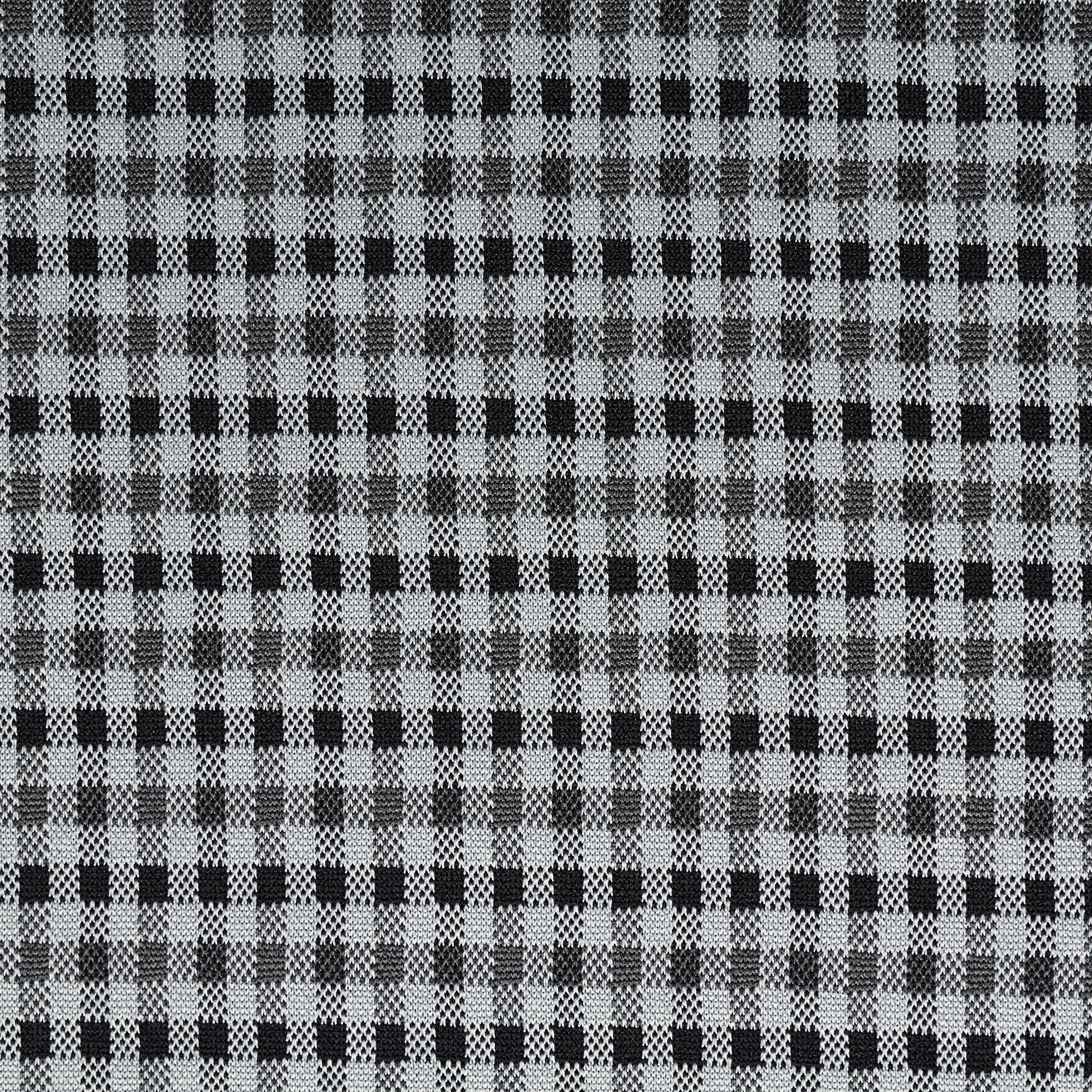Трикотаж, Жаккард , Клетка, Raven Black&Ghost Gray (F000042156) - Ткань