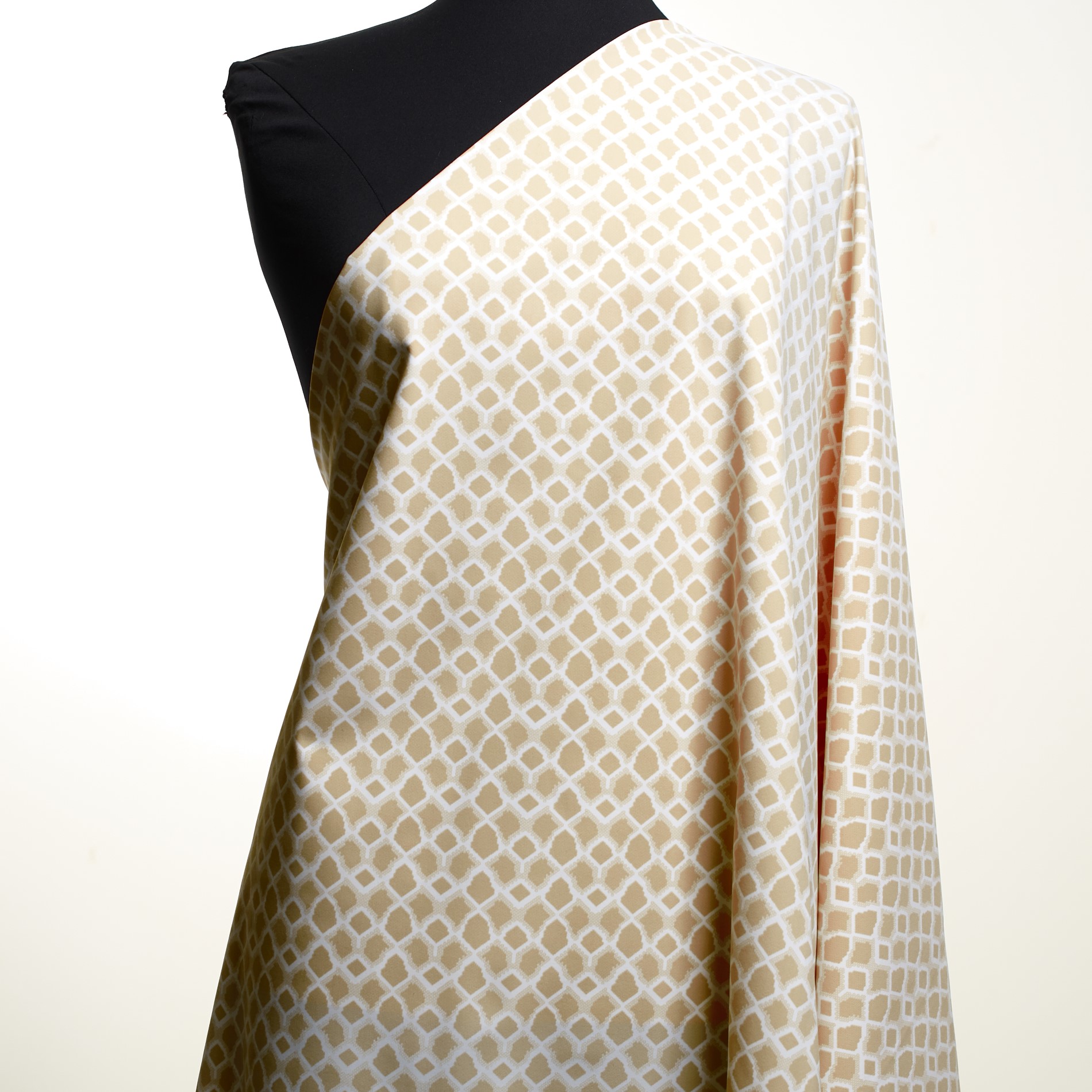 Techno Jersey, Stampato, Alta Elasticità, Shell&Brilliant White (F000033377) - Manichino