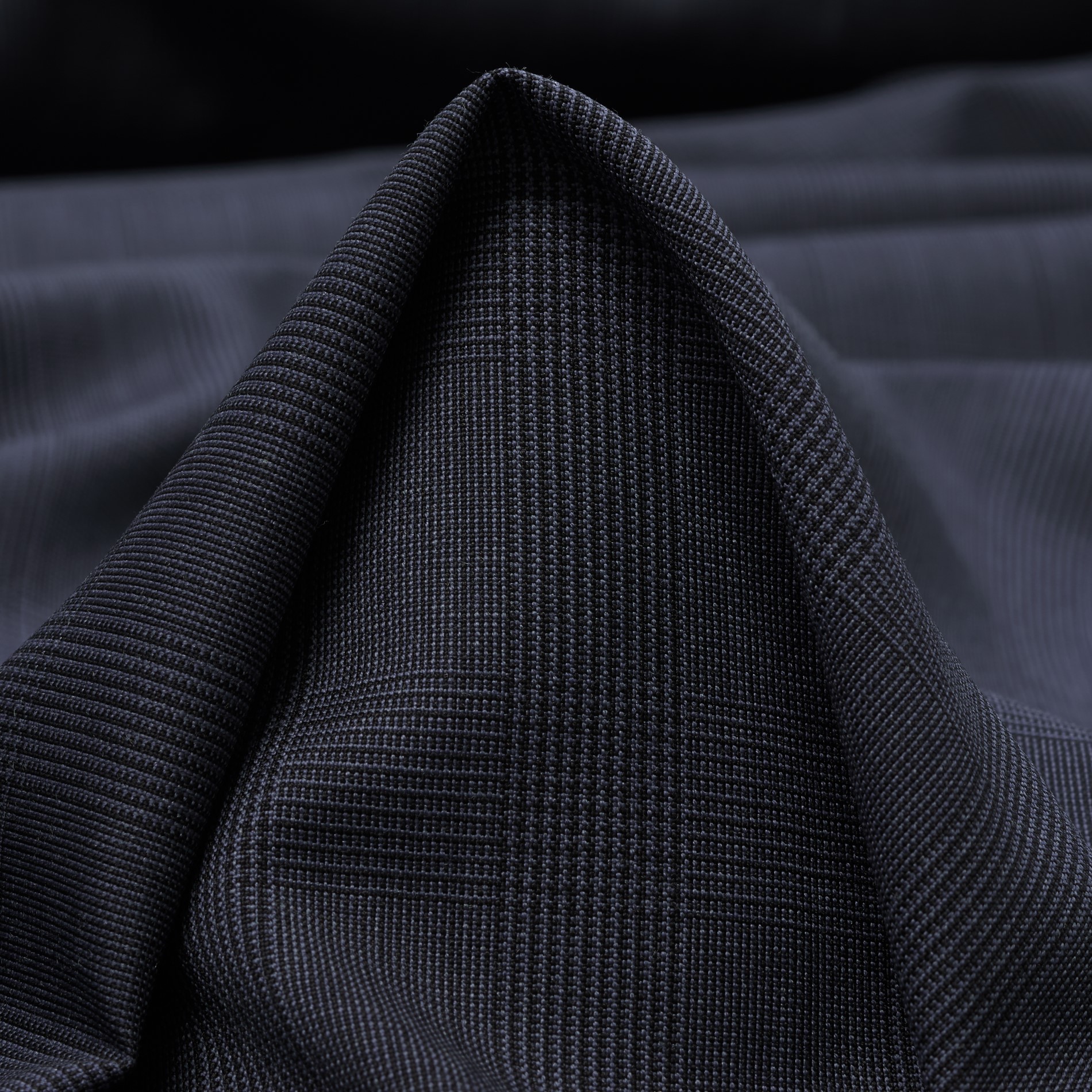 COOL WOOL, CHECK, MELANGE, DARK SAPPHIRE (F0002104)