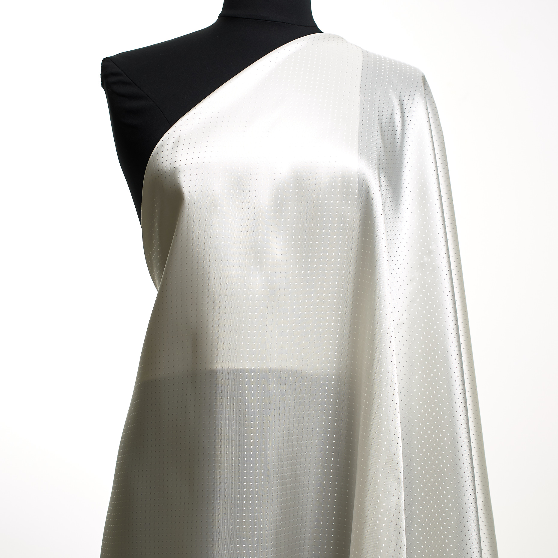 Doublure , Viscose , Pois, Brilliant White (T0000676) - Mannequin