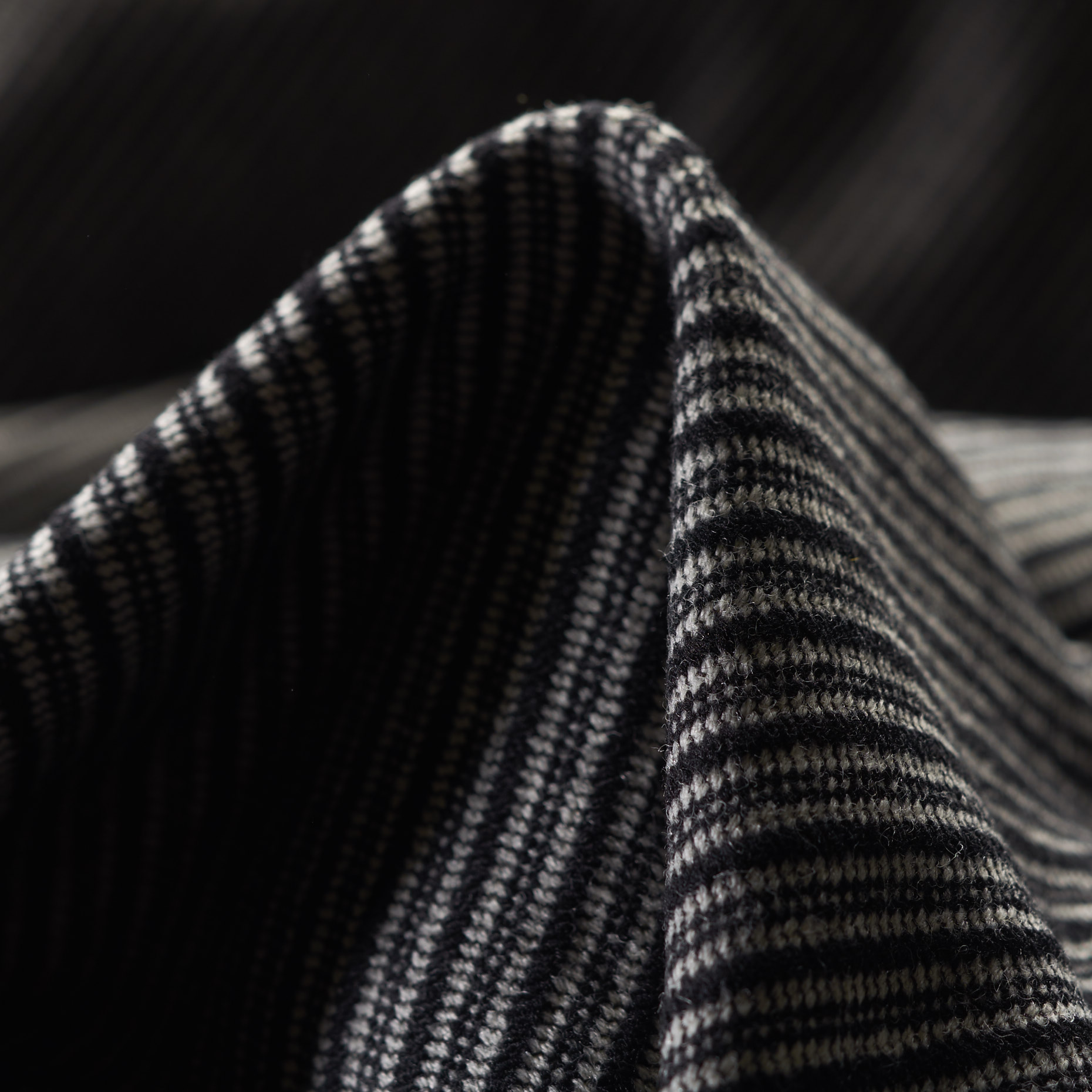 DIAGONAL, WOOL, ELASTIC, BLACK&IVORY (F000024229)