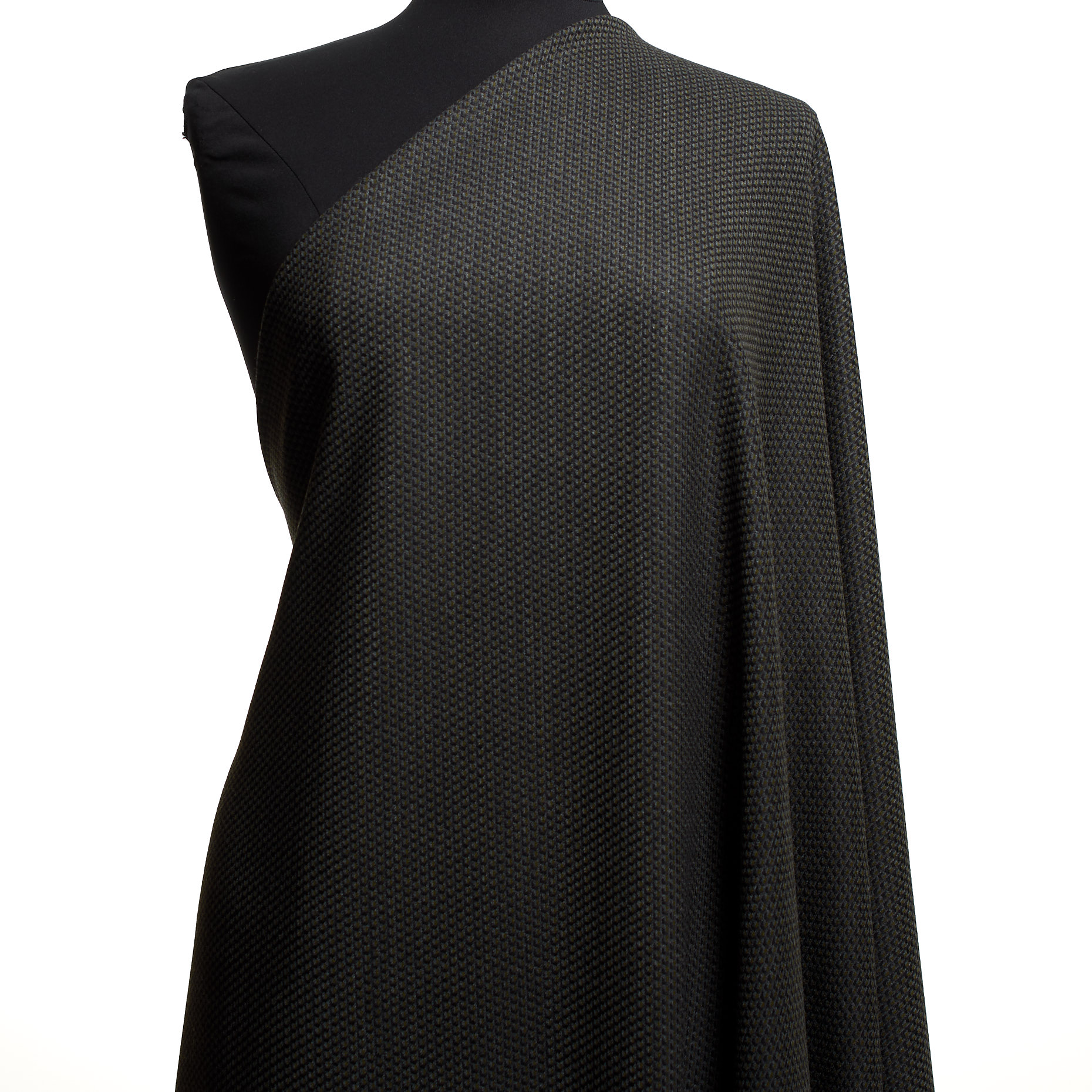 WOOL BLEND, MICRO DESIGN, BURNT OLIVE&ASPHALT (F000036431) - Mannequin