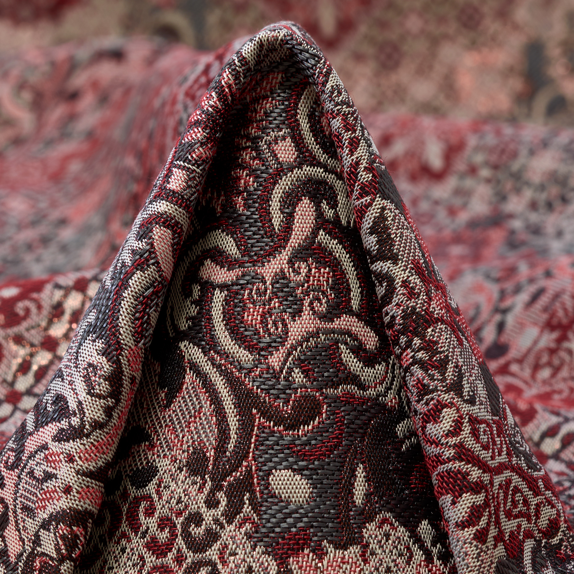 JACQUARD, ACETATE, COTTON BLEND, WINERY&BRUSHED NICKEL (P000004740)