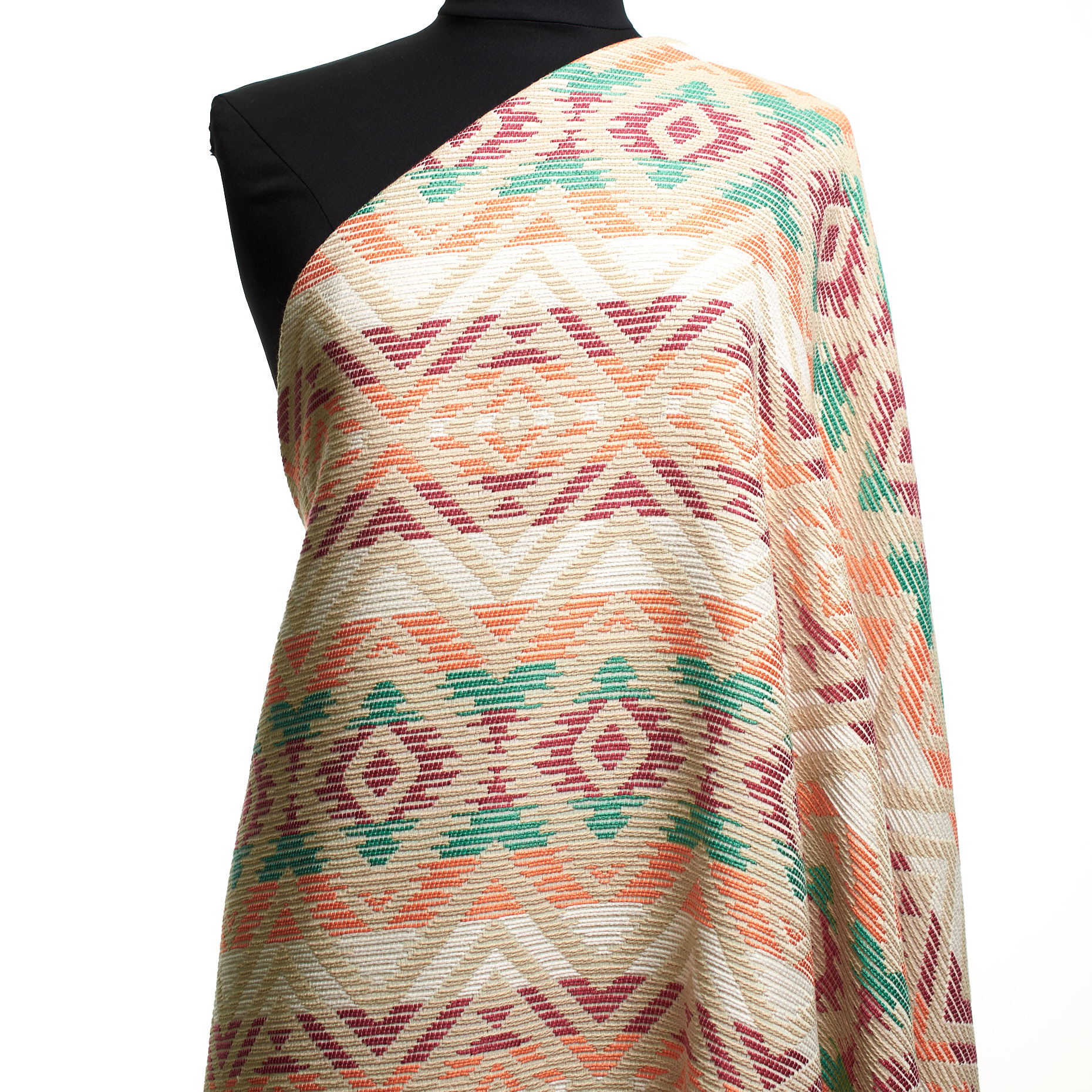 COTTON, ETHNO, BROWN RICE&DUSTY ORANGE (F000015483) - Mannequin