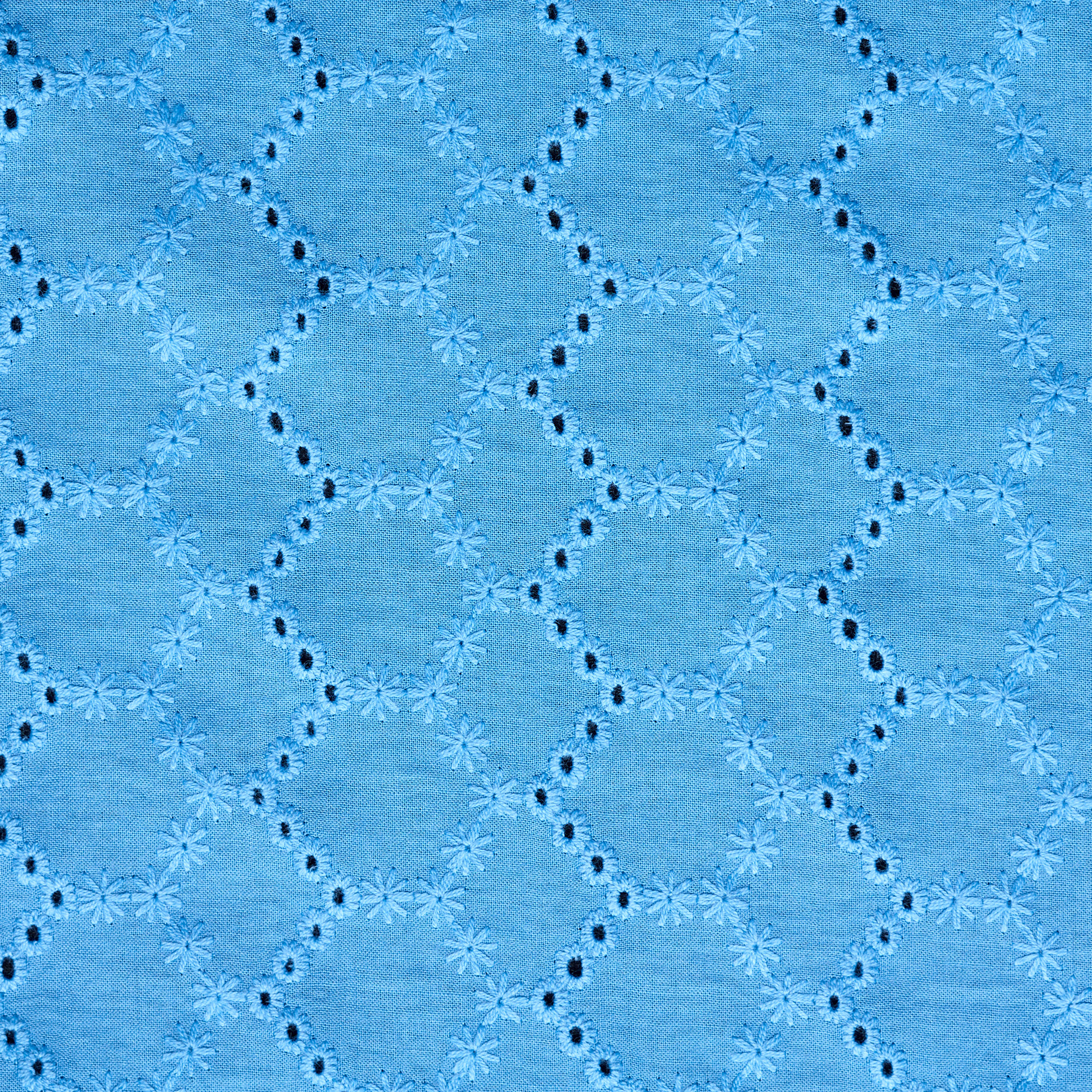 Кружево, Хлопок, Мелкий Рисунок, Malibu Blue (F000030661) - Ткань