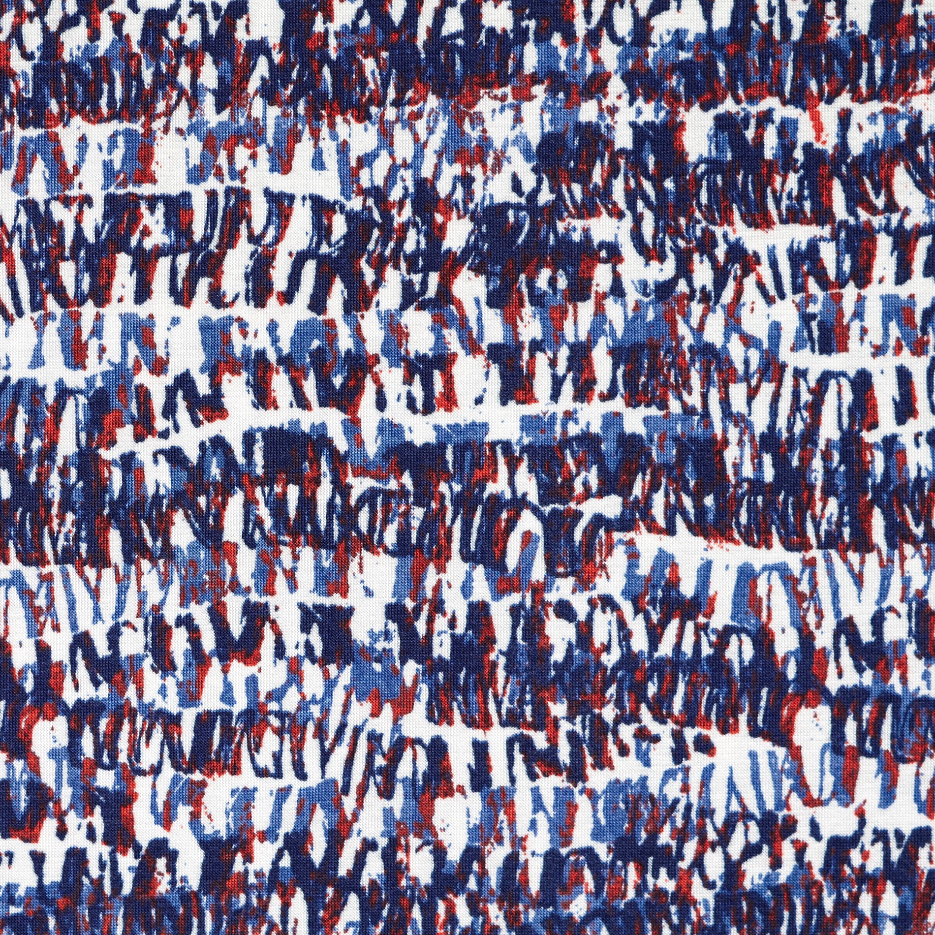 Single Jersey, Viscosa, Estampado, Cherry Tomato&Indigo (F000032476) - Tejido