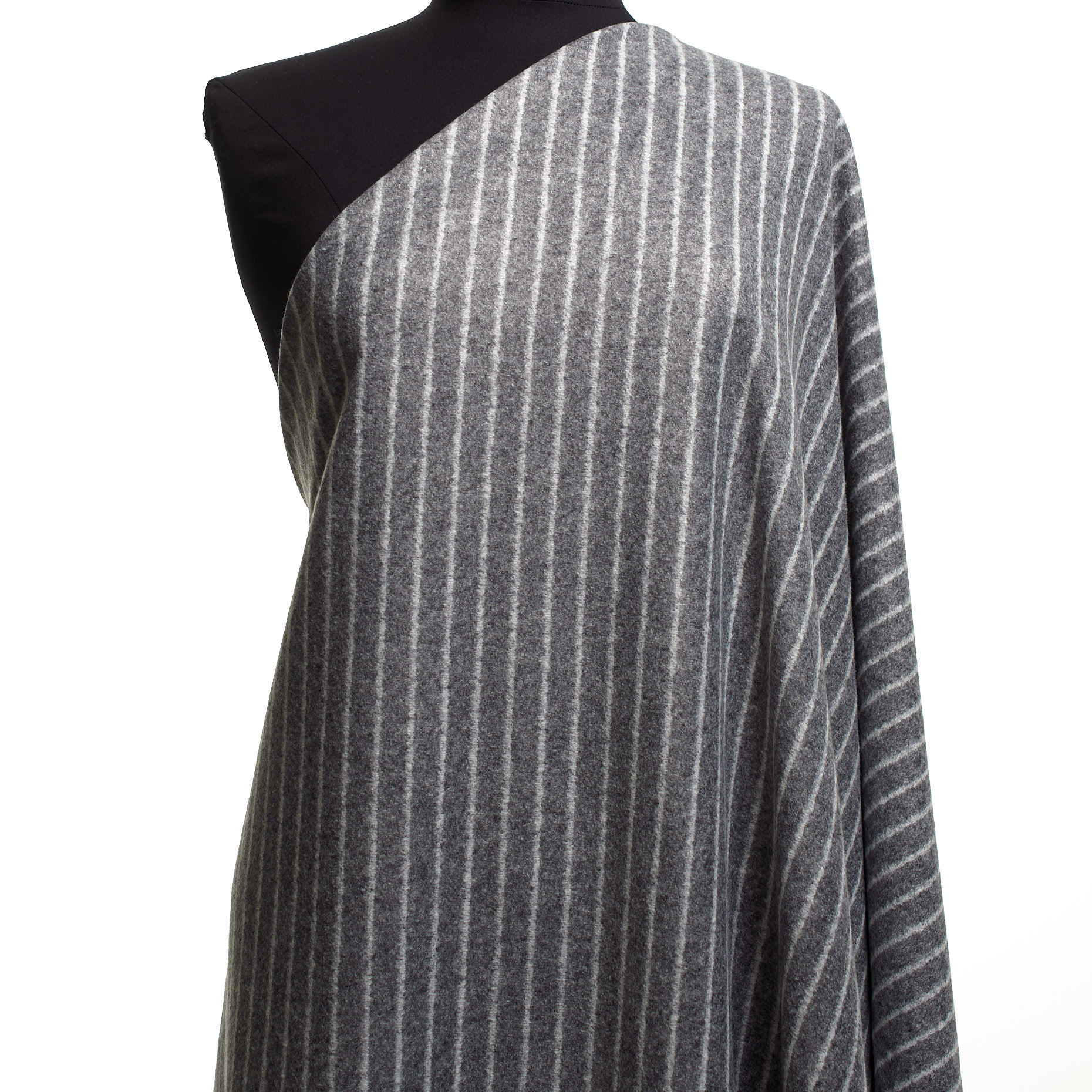 JERSEY, WOOL BLEND, BRUSHED, GHOST GRAY&BRILLIANT WHITE (F000042423) - Mannequin