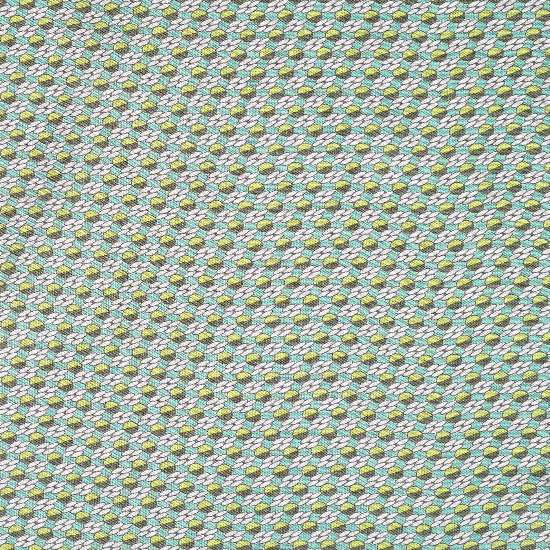 Вискоза, Принт, Saltwater Slide&Pistachio Green (F000031708) - Ткань