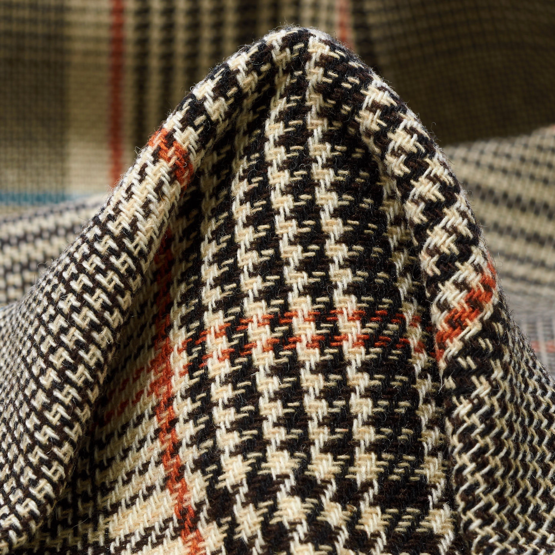 Mieszanka wełny, Krata Księcia Walii, Tiramisu (F000040053)