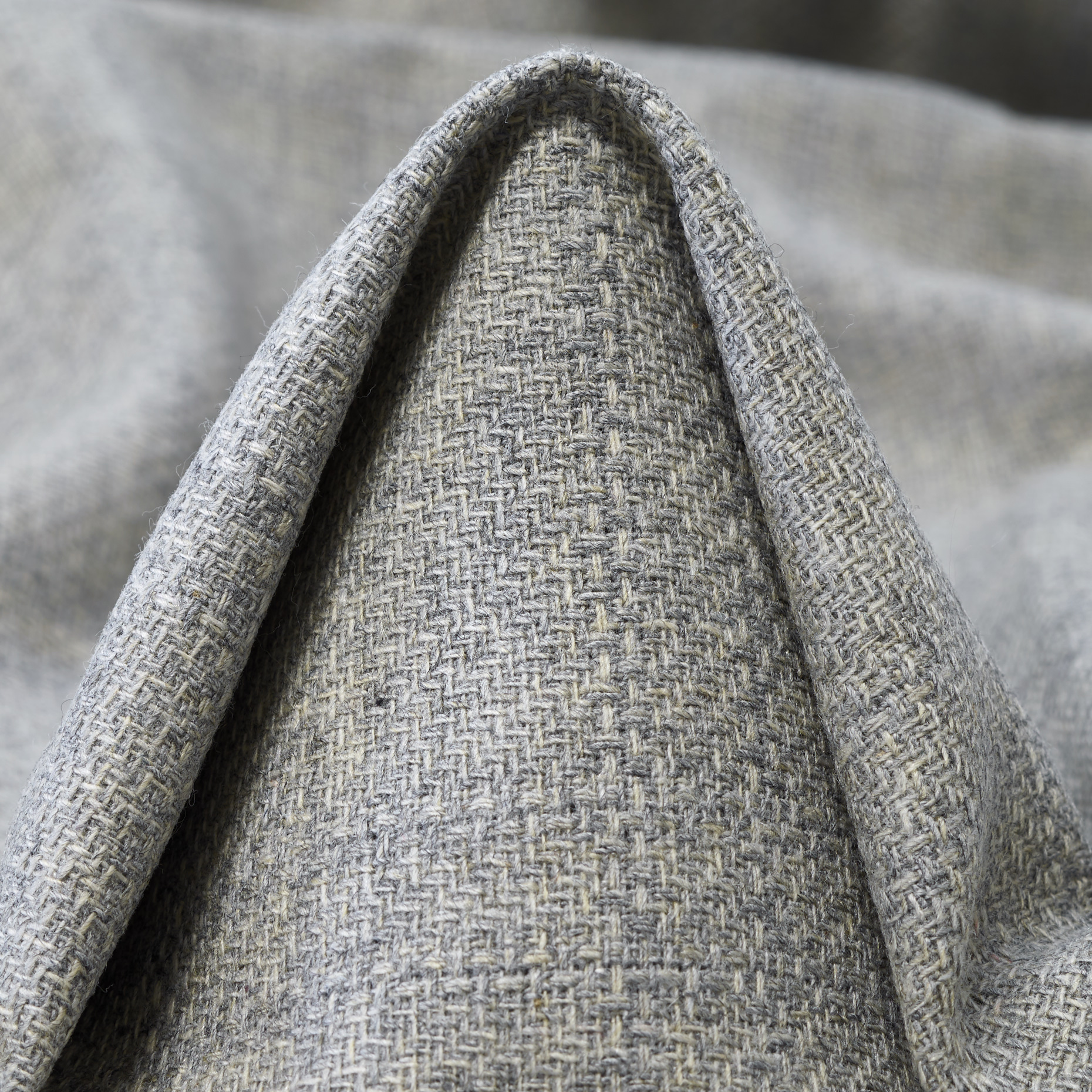 COTTON, VIRGIN WOOL, MELANGE, OPAL GRAY (F000047061)